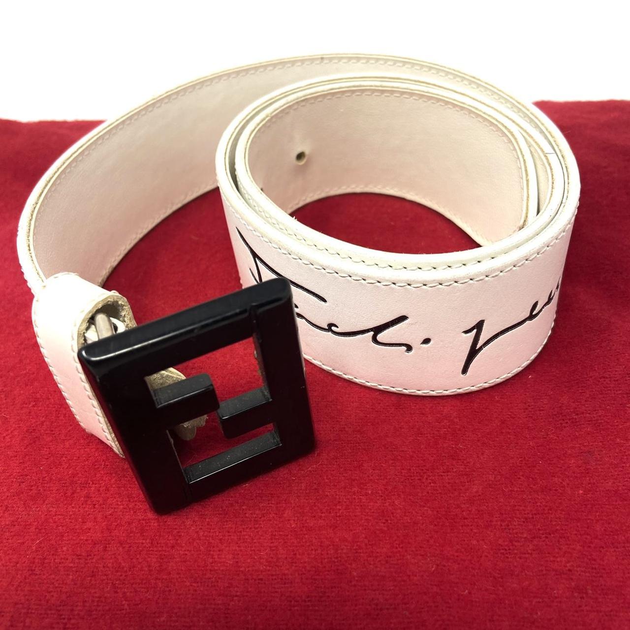 Red and discount white fendi belt