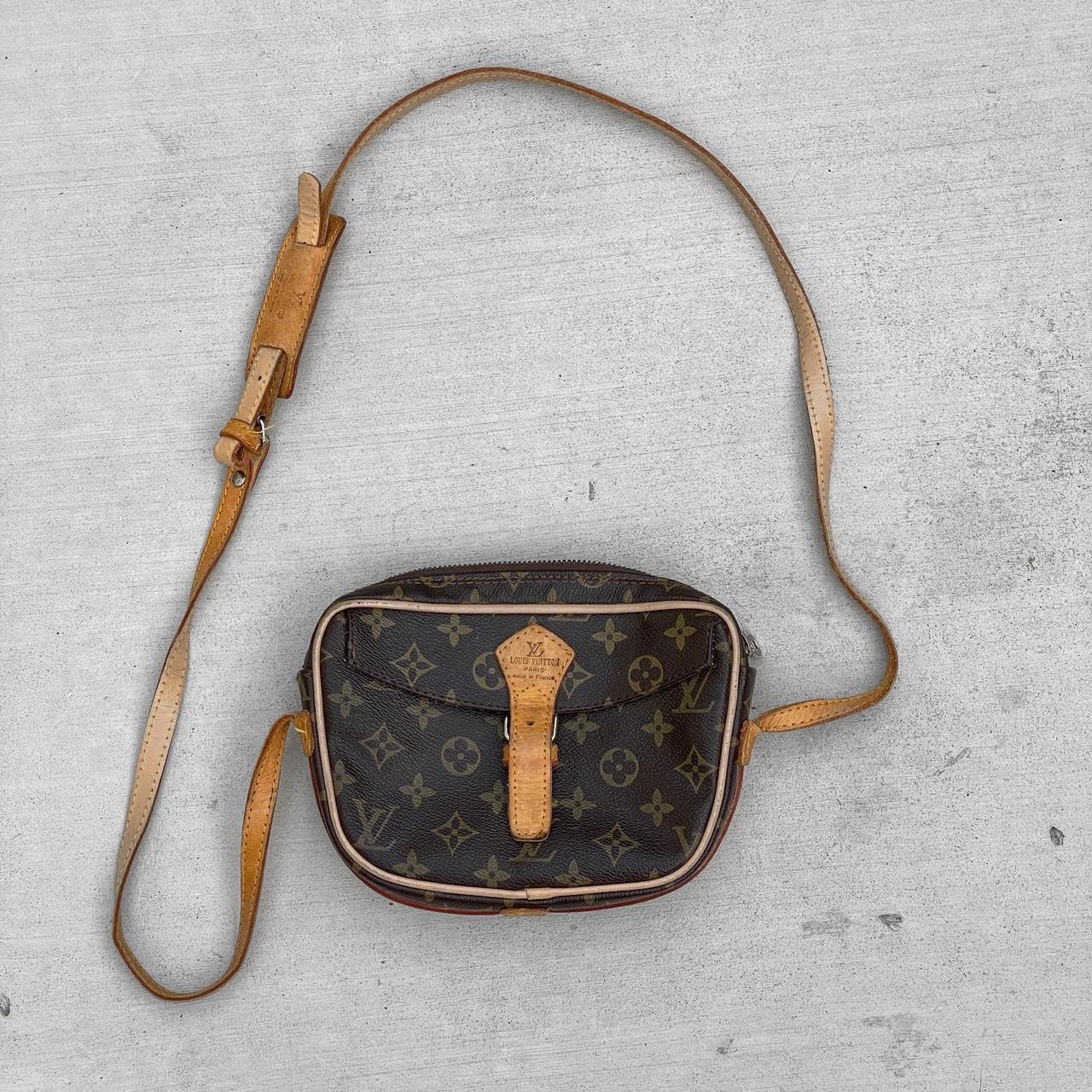 Vintage Y2K Designer Inspired Monogram Leather... - Depop