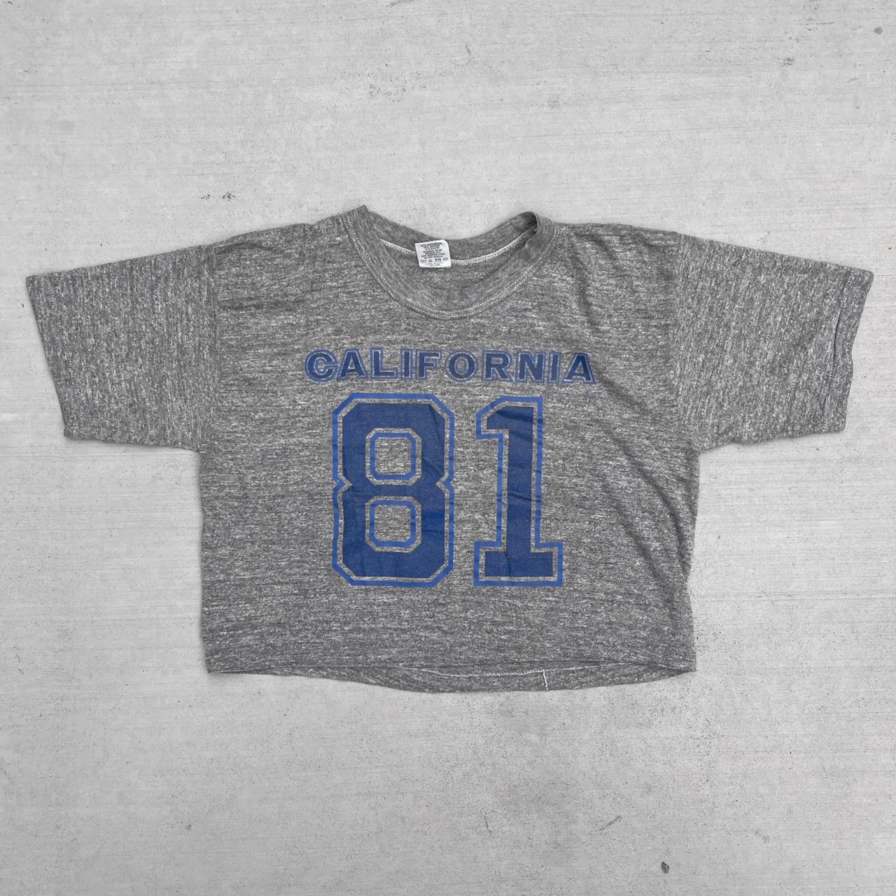Vintage 80s California Cropped T Shirt Tagged size… - Depop