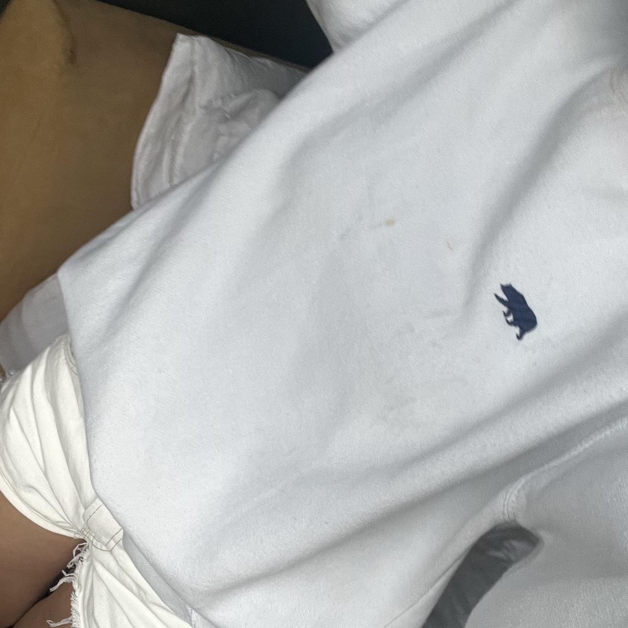 Brandy Melville white embroidered Bear sweatshirt Depop