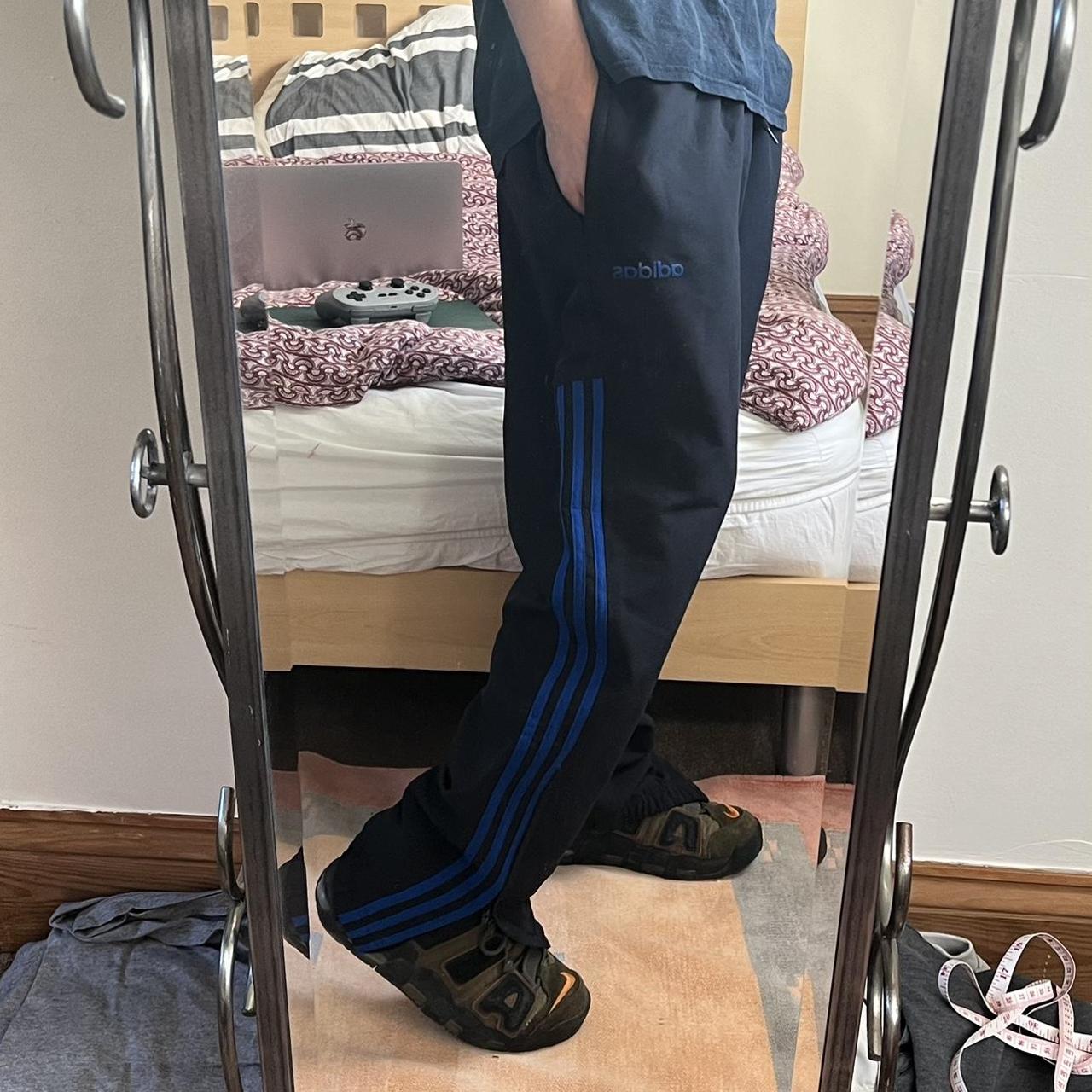Adidas Y2K track pants Trio stripes, warm... Depop