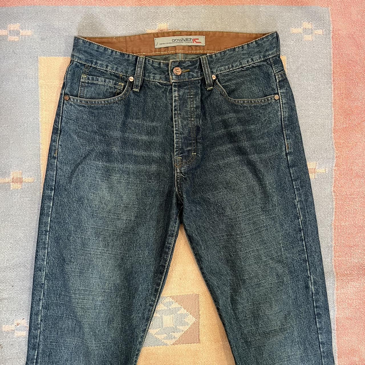 Crosshatch vintage jeans Large back pocket design,... - Depop