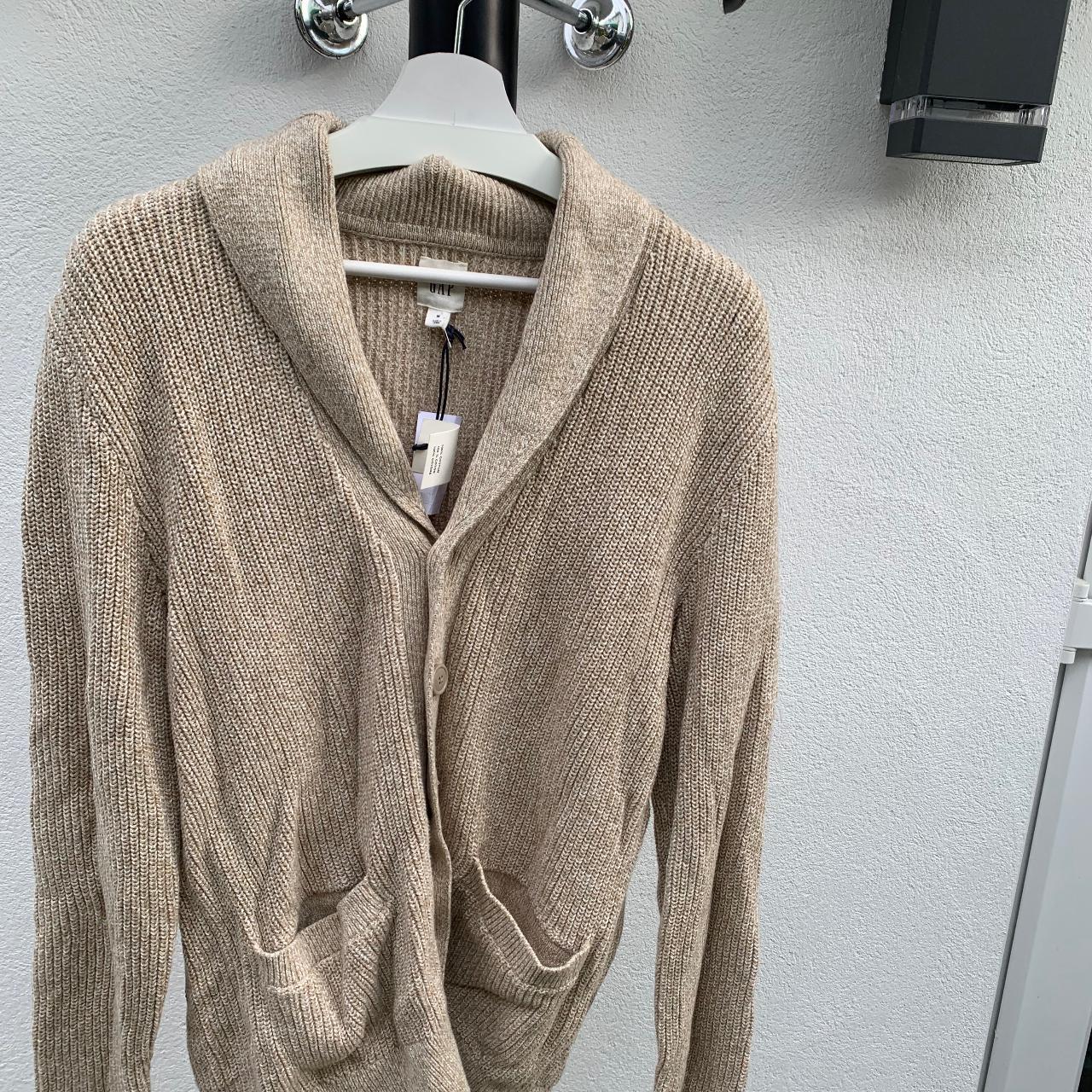 Gap Men's Cream Cardigan Depop