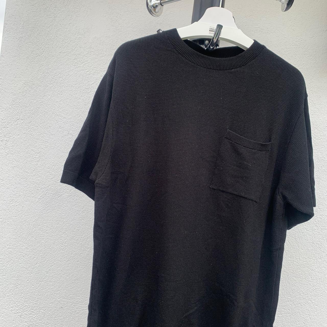 River Island Black Short Sleeve T-shirt Size M #016 - Depop