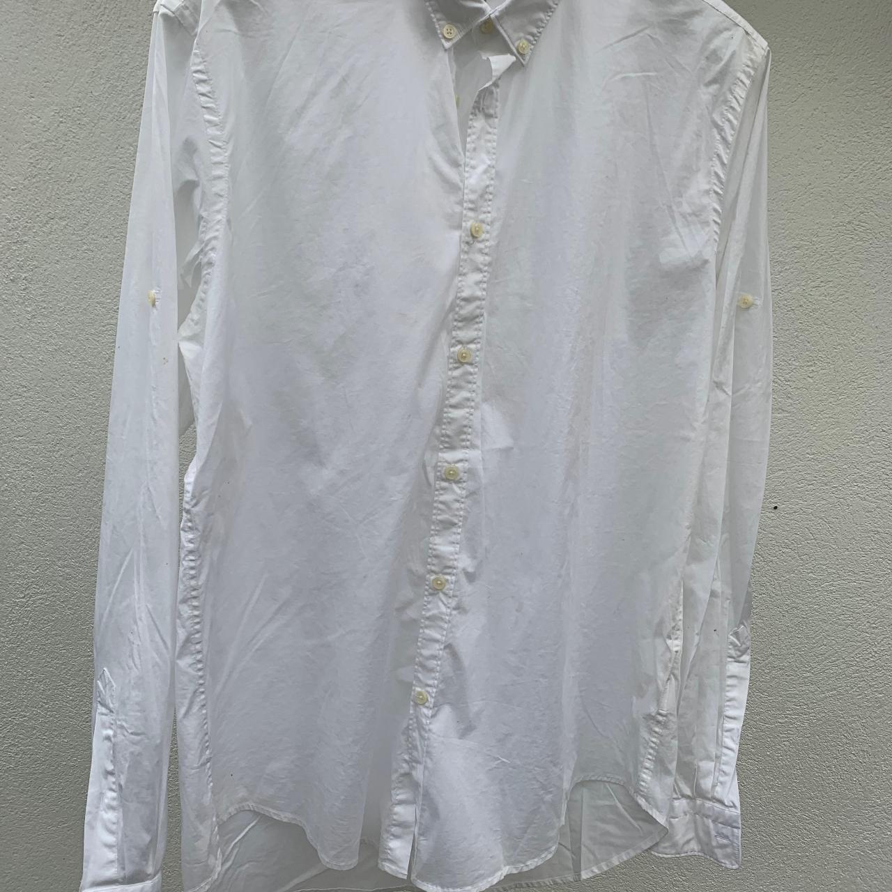 Zara Men White Slim Fit Long Sleeve Shirt Size EUR... - Depop
