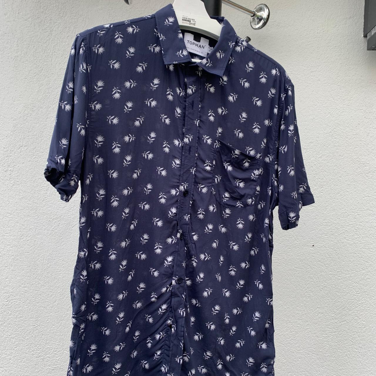 Topman Men's Navy Shirt | Depop