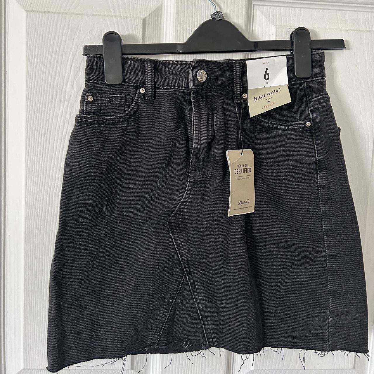 Black denim skirt from Primark. Size 6. New with tags