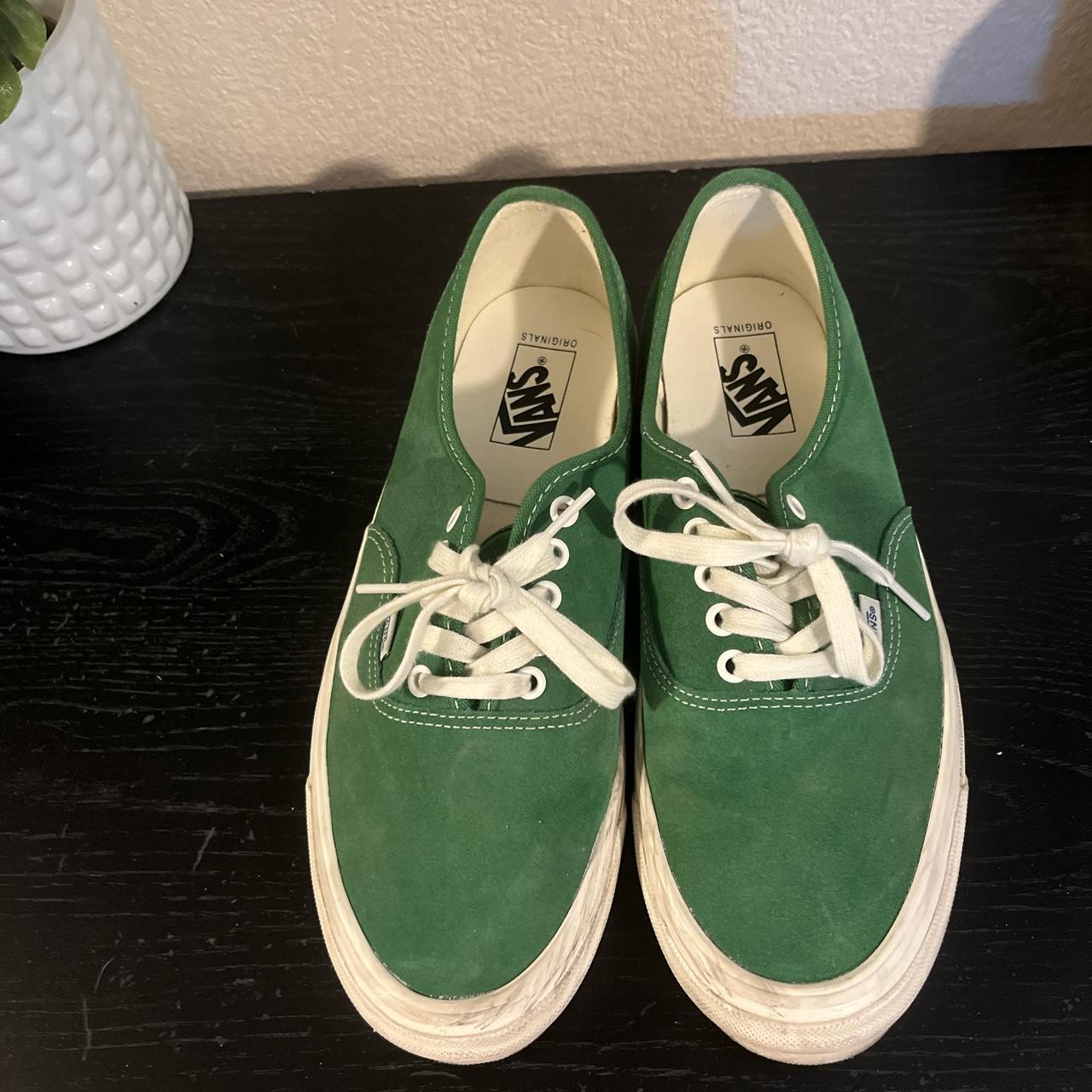 Vans Men's Green Trainers | Depop