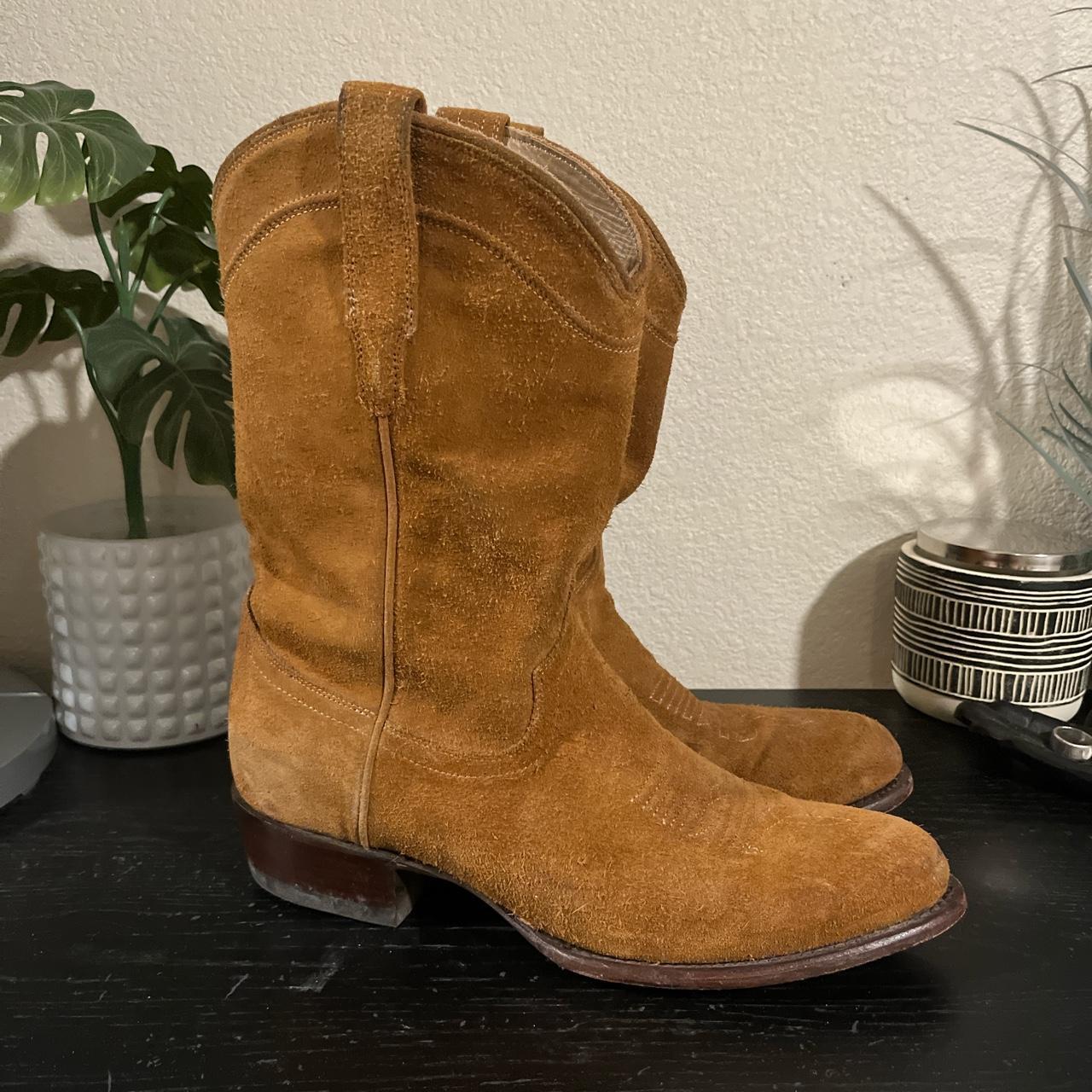 Tecovas The Johnny Roughout Cowboy Boots Worn... - Depop
