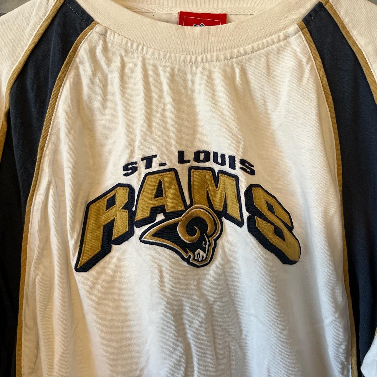 NFL St. Louis Rams Women's White Long Sleeve Puffer - Depop