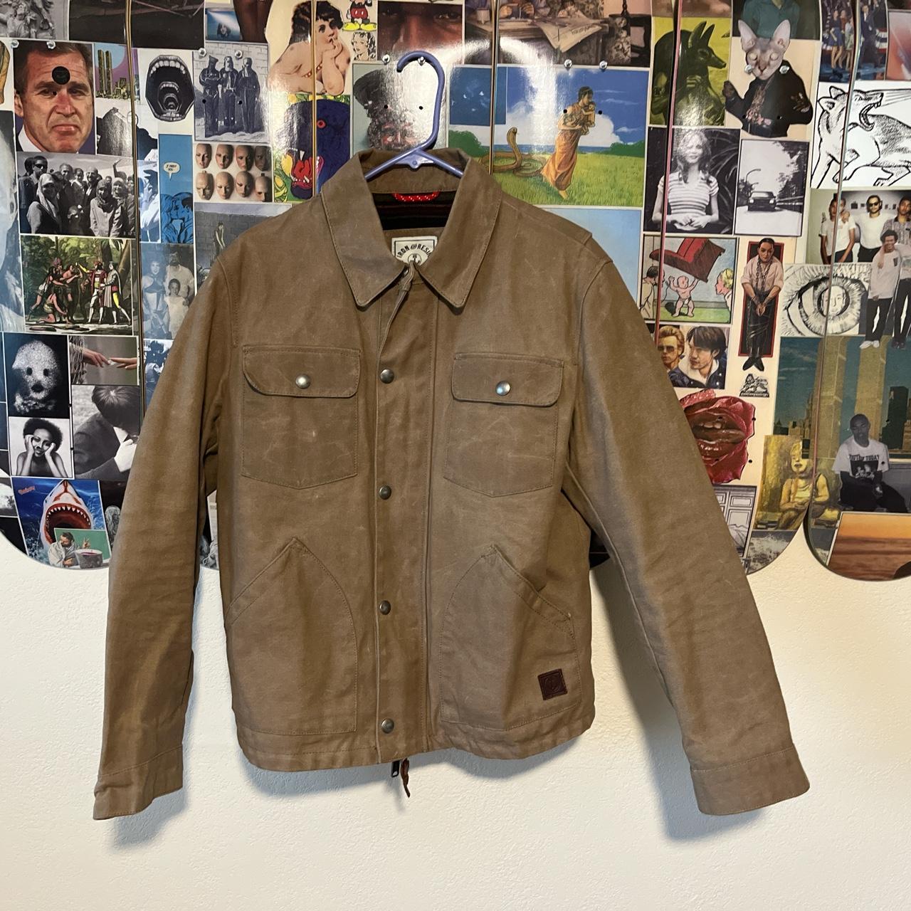 Mens tan canvas on sale jacket