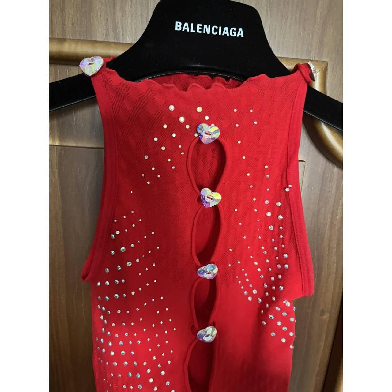 Poster Girl Janice Heartbreaker Jumpsuit in Red... Depop