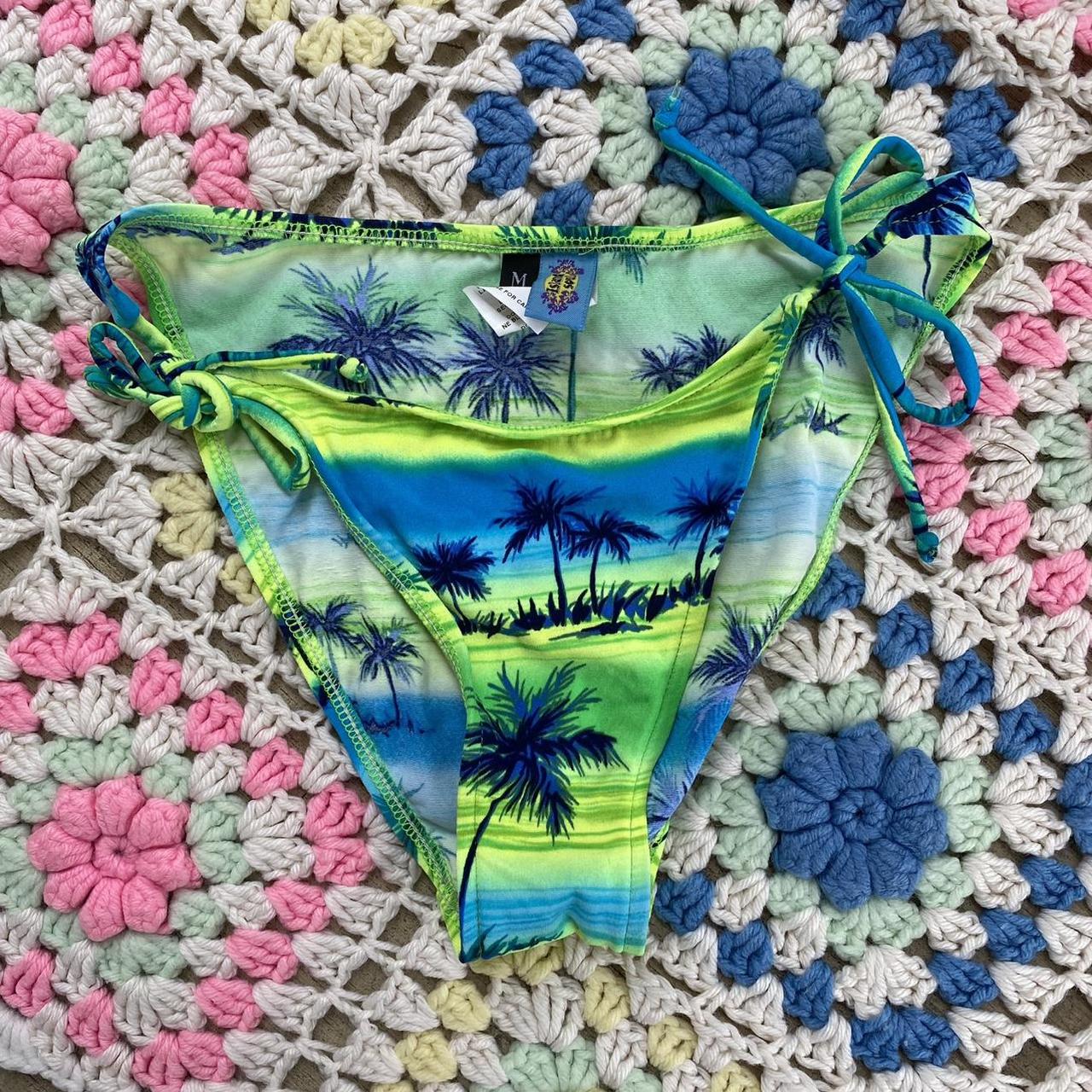 Women's Green and Blue Bikiniandtankinibottoms Depop