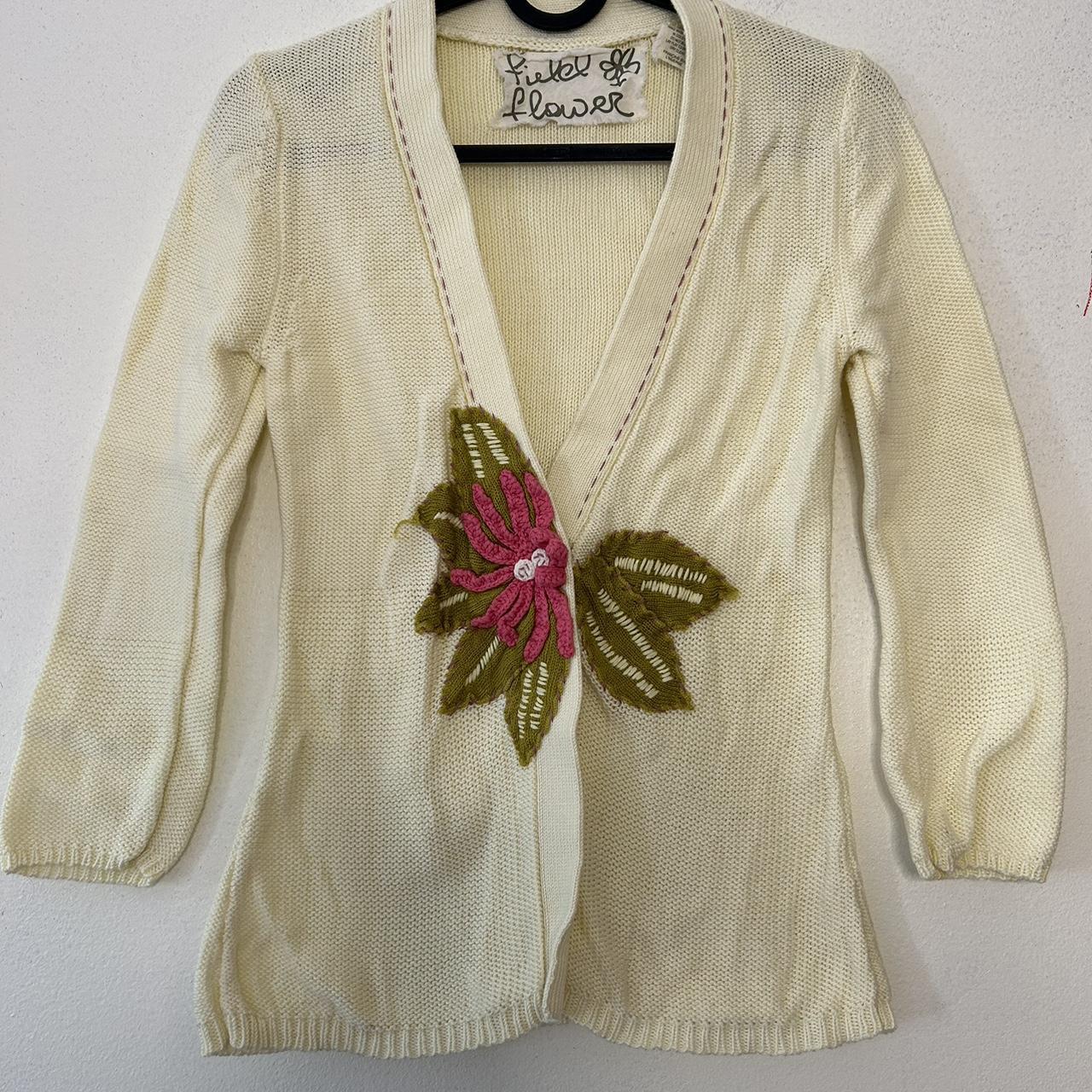 Anthropologie field 2024 flower sweater