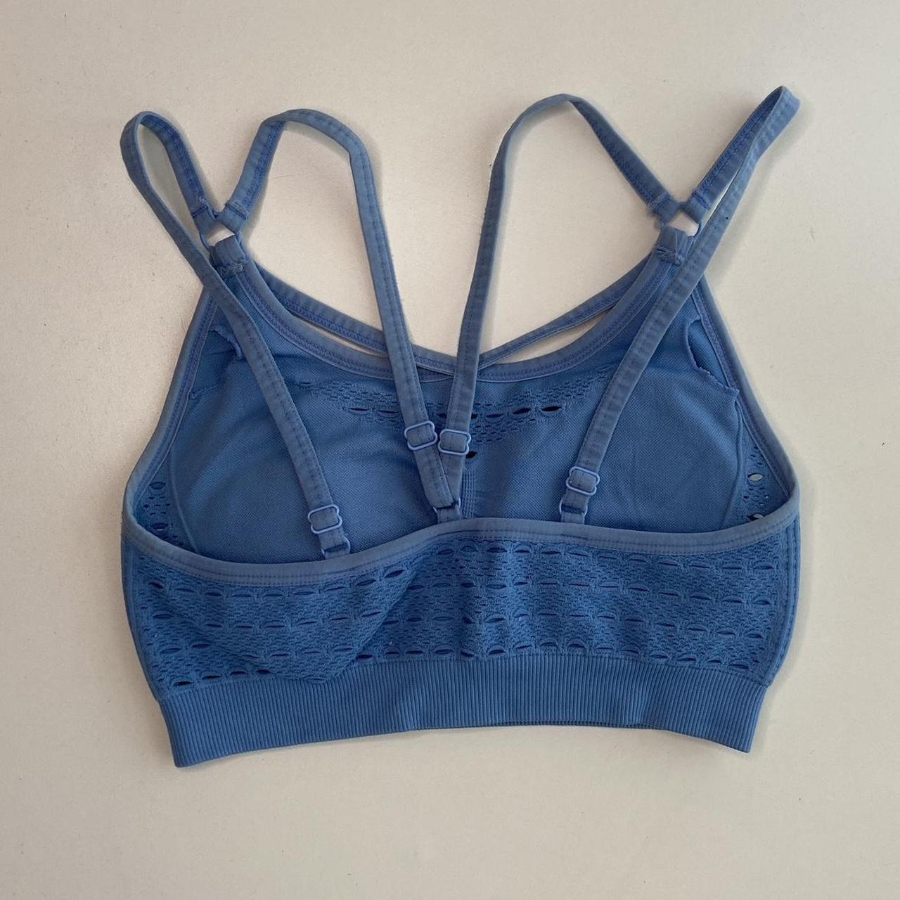 Gymshark Seamless Sports Bra in Electric Blue Has... - Depop