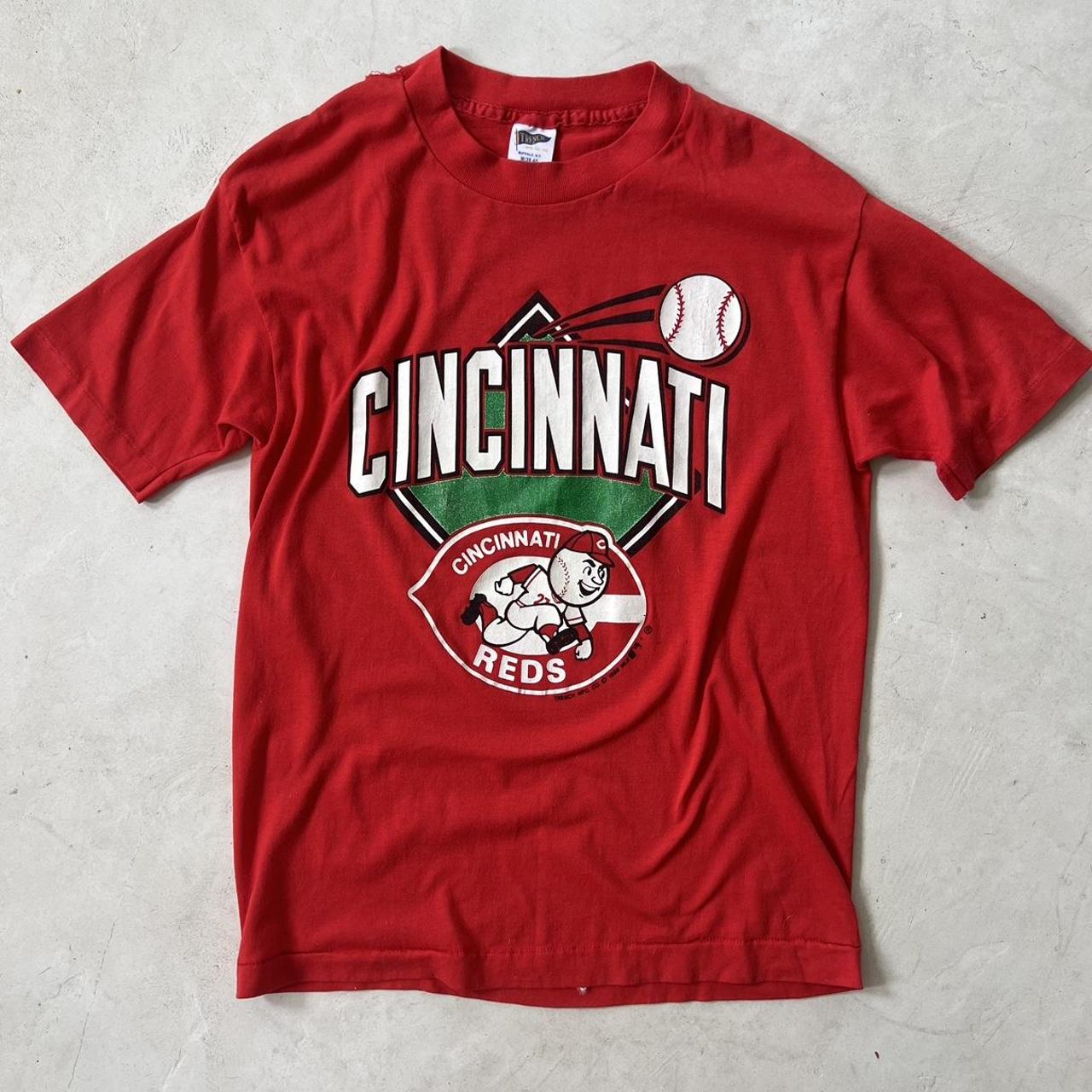 Vintage 1988 Cincinnati Reds baseball tee Size small - Depop