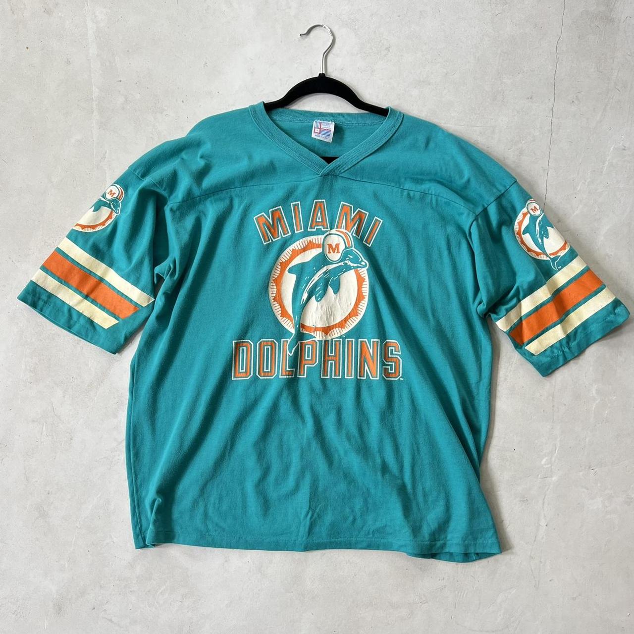 Vintage Miami Dolphins T Shirt Tee Salem Sportswear Made USA 