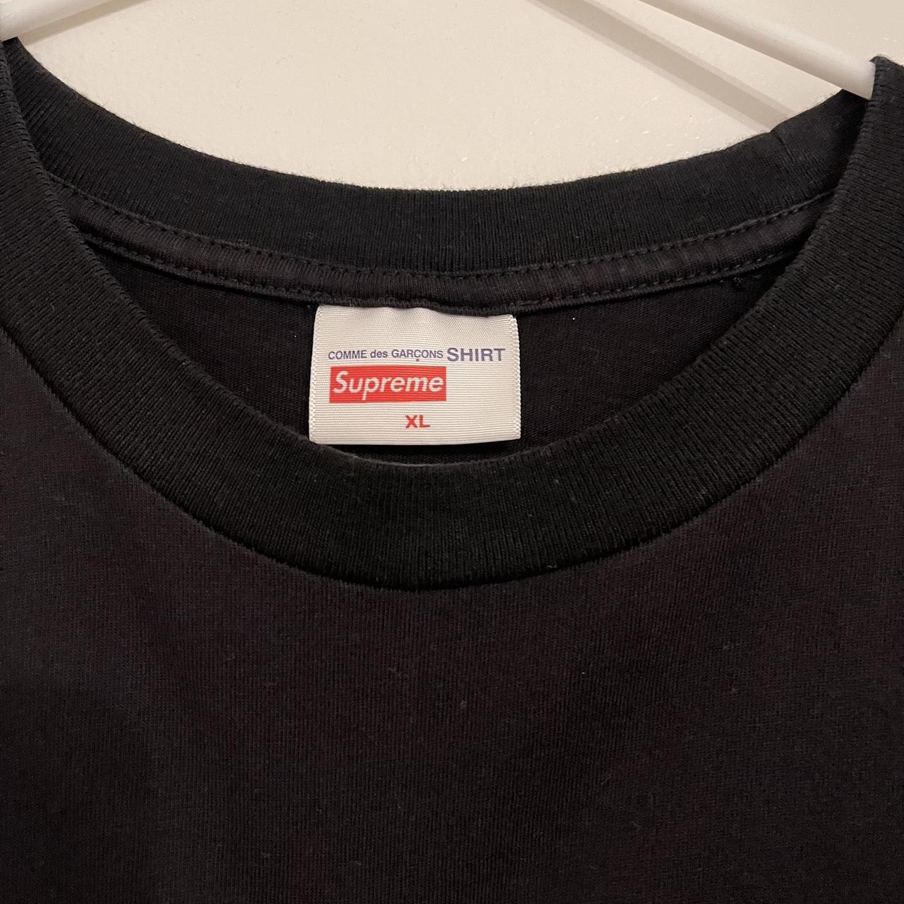 Supreme Comme des Garçons Shirt Box Logo Tee Black... - Depop