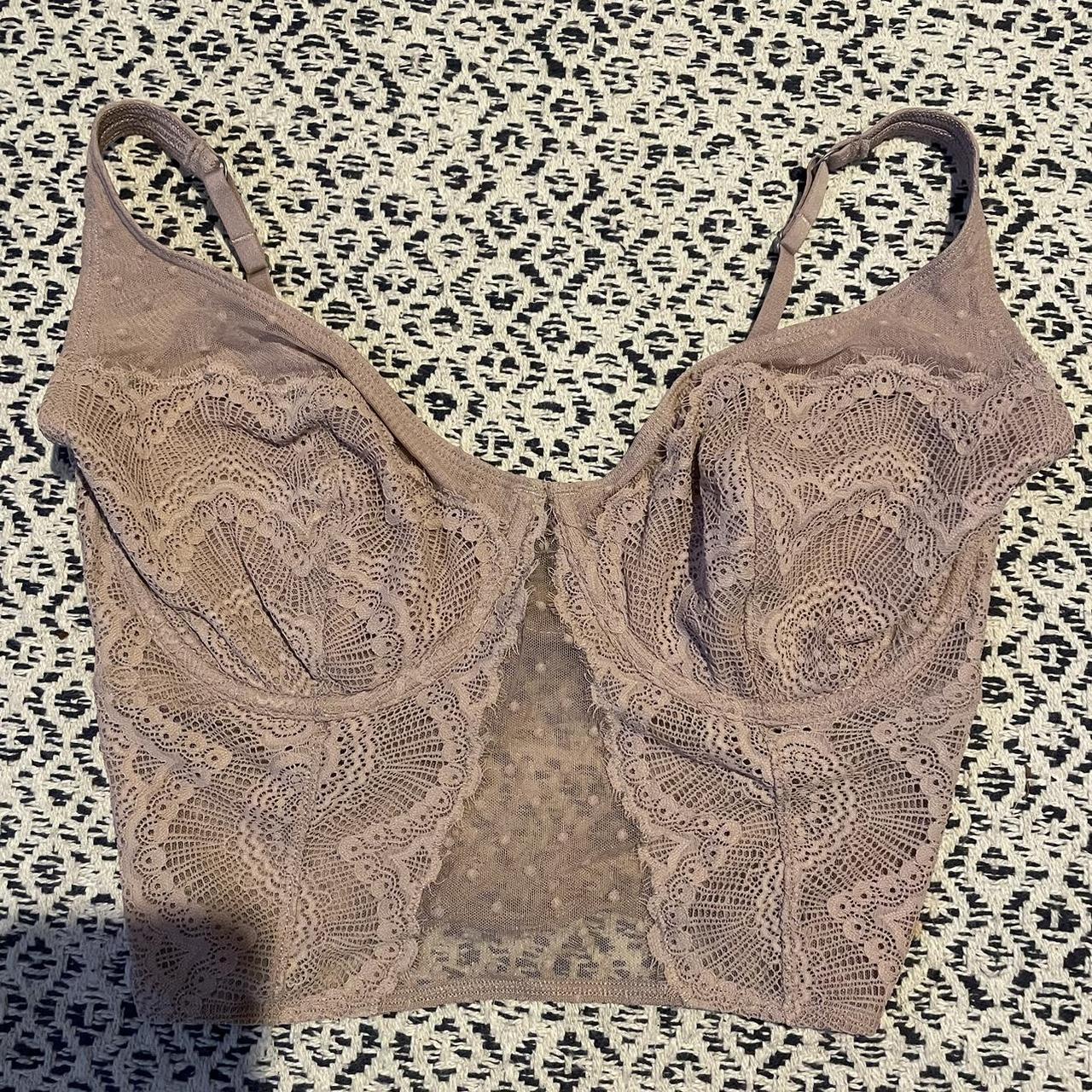 gilly hicks lace bra top ~ lace open back ~ - Depop