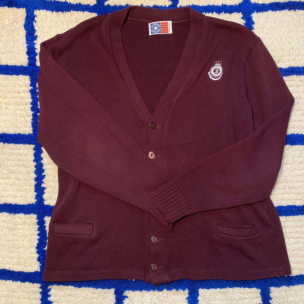Vintage San Francisco knitting mills burgundy Depop