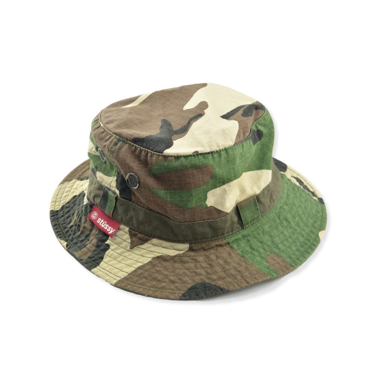 Stussy camouflage bucket hat on sale