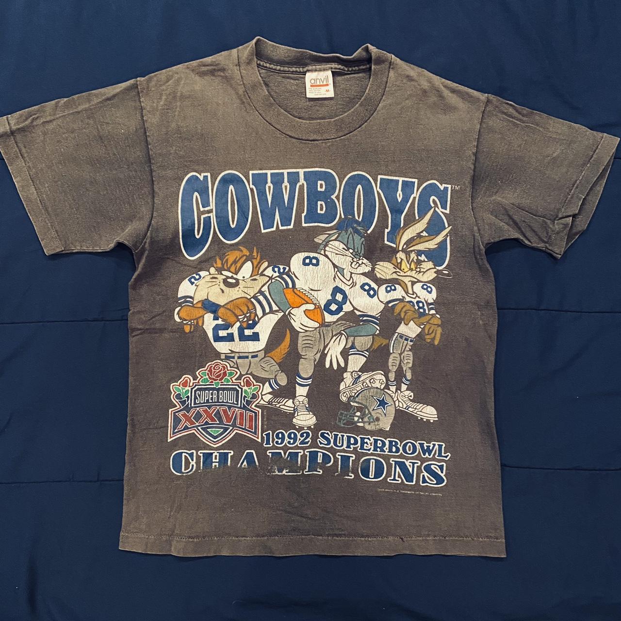 Vintage Dallas Cowboys Superbowl Champs Looney Tunes T-Shirt