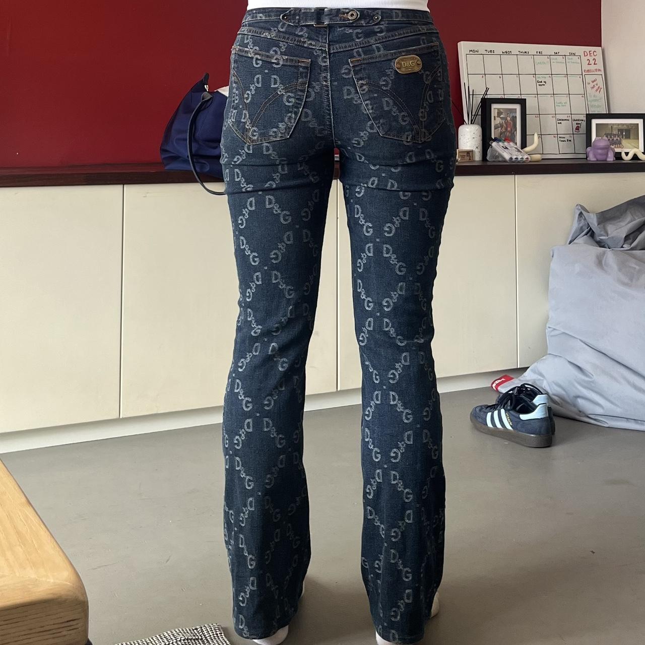 Dolce & Gabbana monogram-print Straight-Leg Jeans - Blue