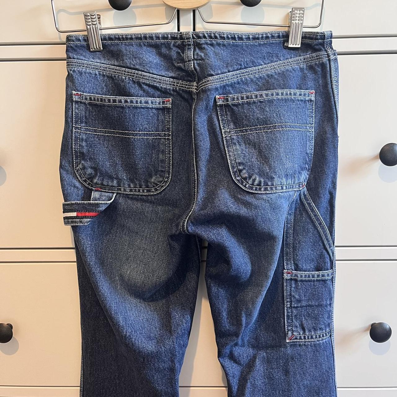 Tommy Hilfiger Women's Navy and Blue Jeans | Depop