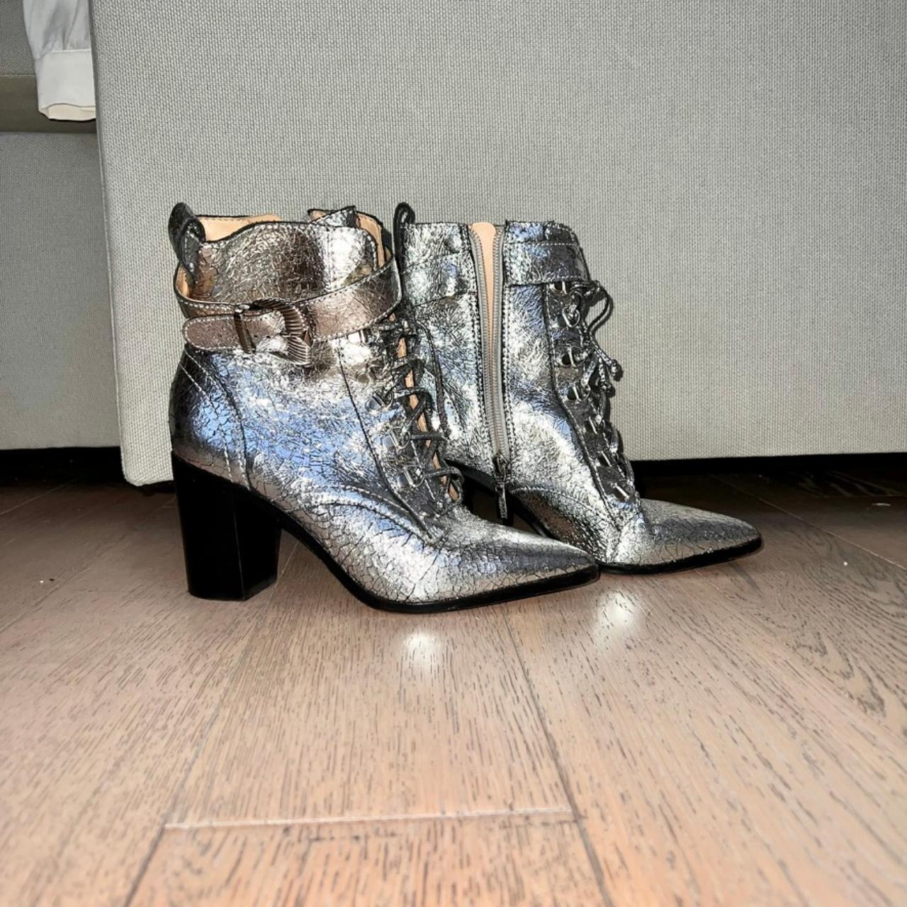 Schutz cheap silver boots