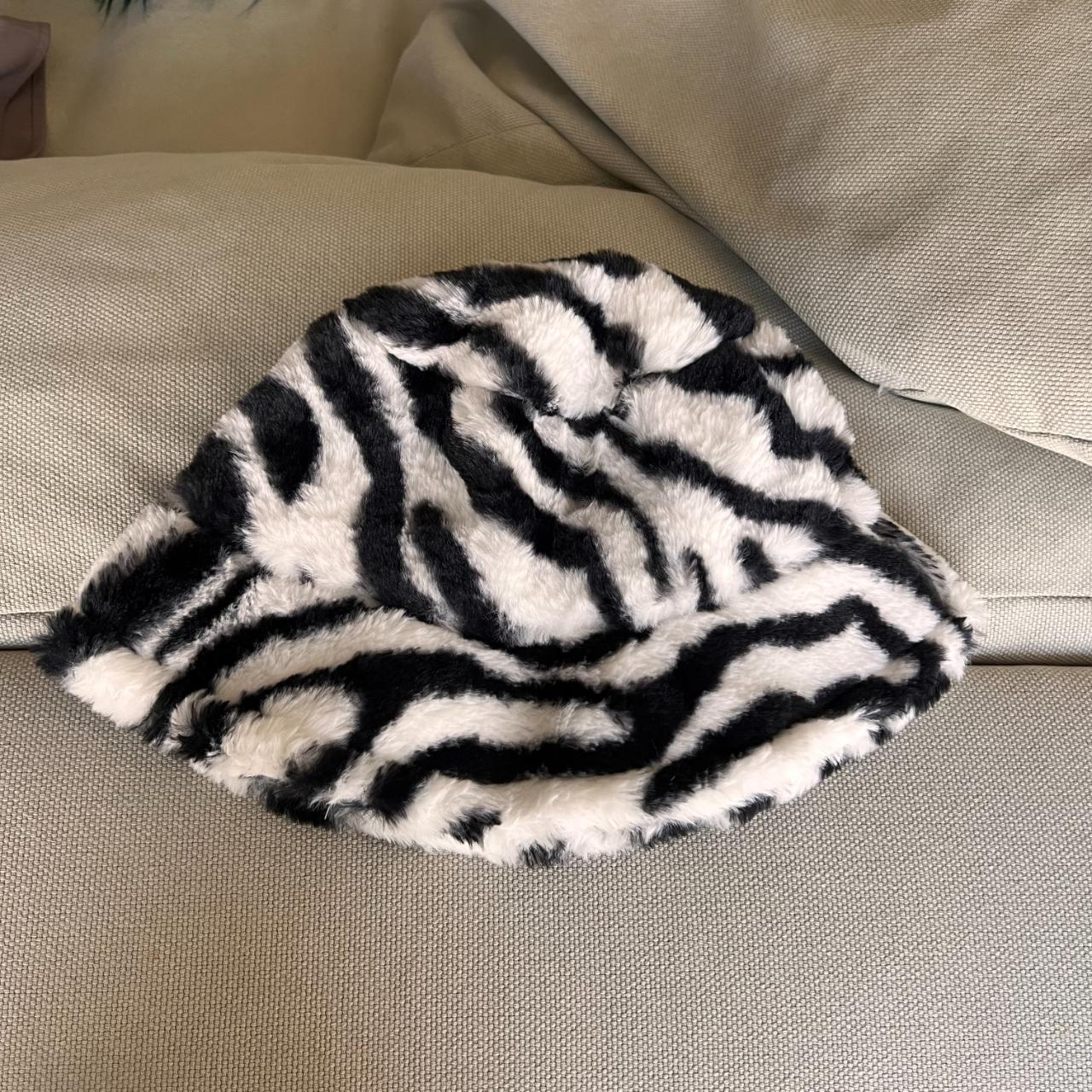 Zebra print furry bucket hat 🎉FREE SHIPPING 🎉 -... - Depop