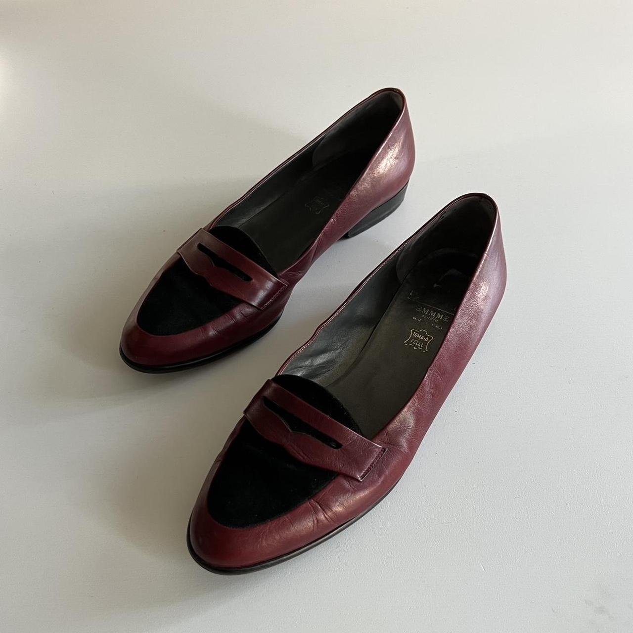 Vintage Bruno Marlo Burgundy / Ox Blood Leather... - Depop