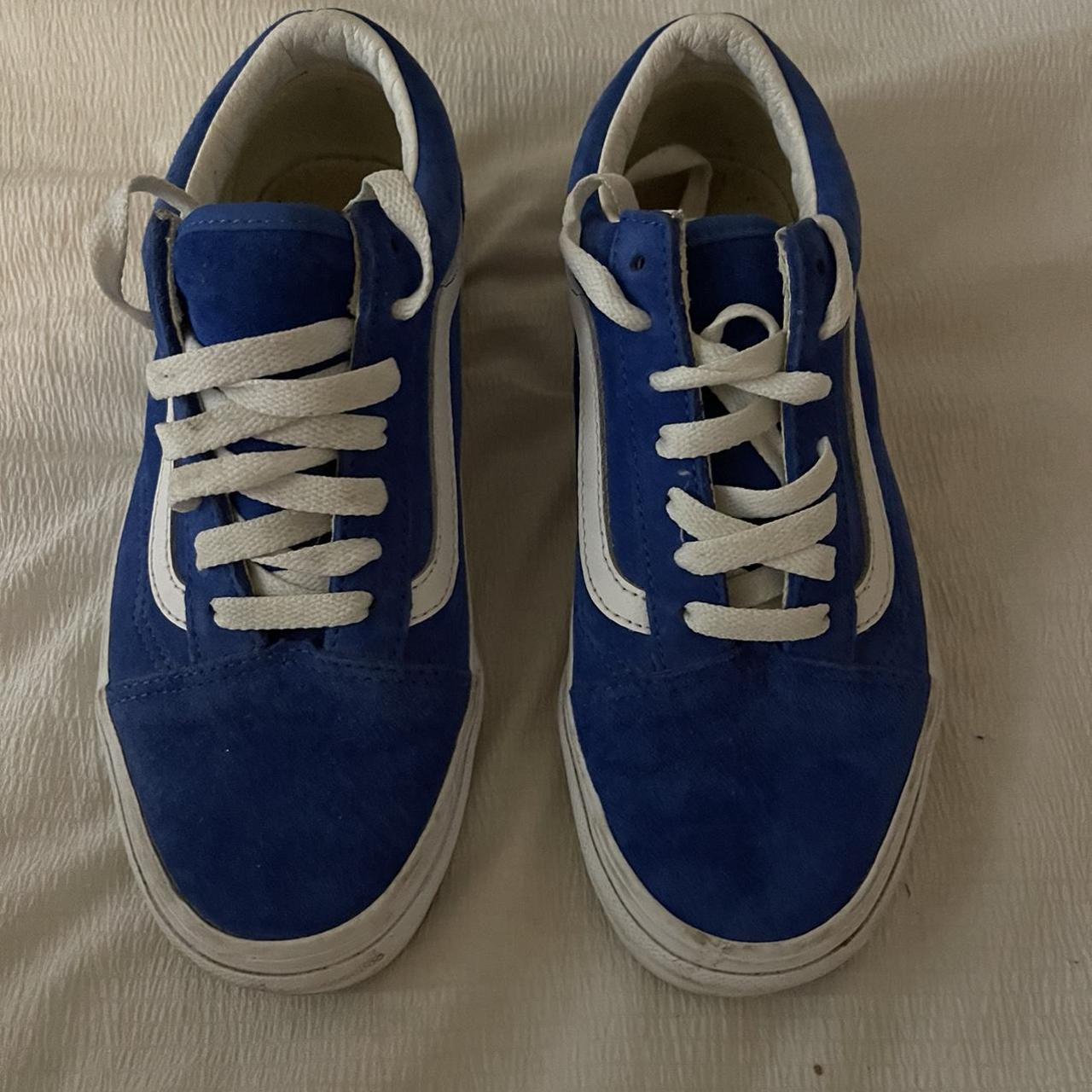 Suede Royal Blue Old School Vans 6 women / 4.5... - Depop