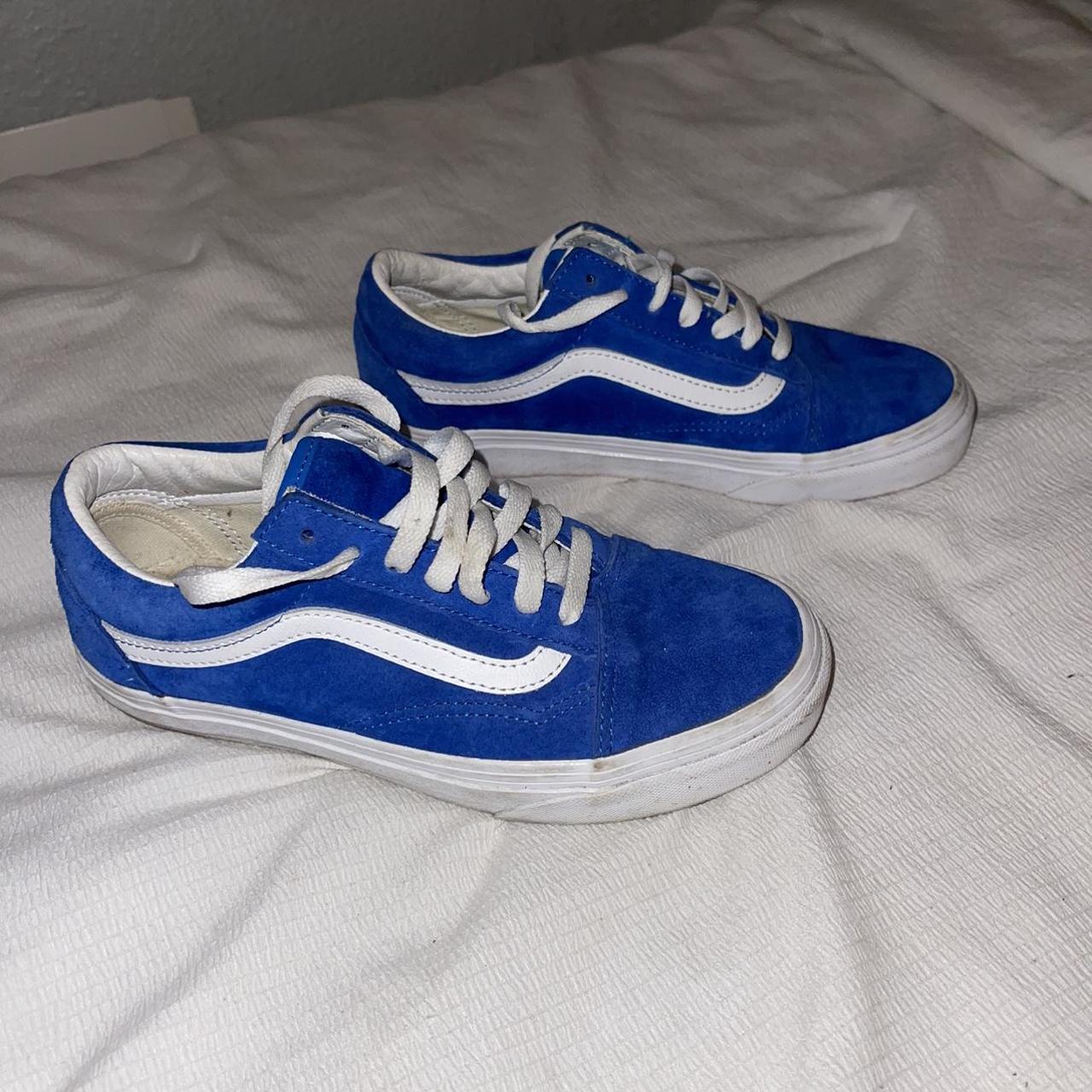 Suede Royal Blue Old School Vans 6 women / 4.5... - Depop