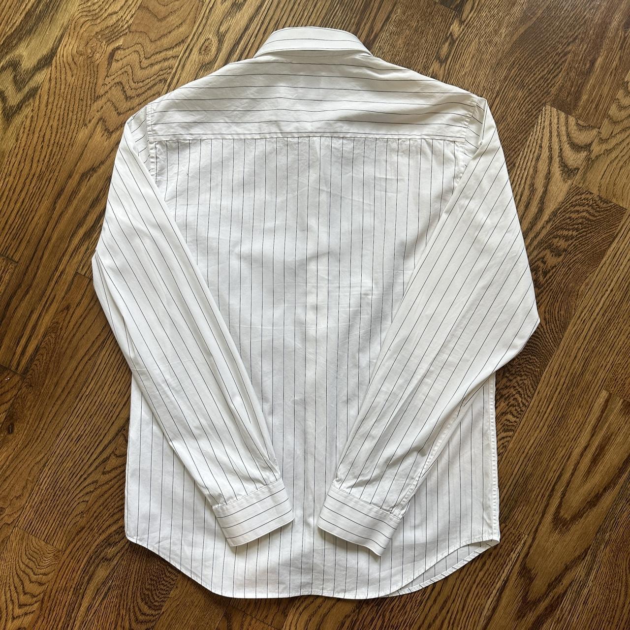 Sandro Men's White and Black Shirt | Depop