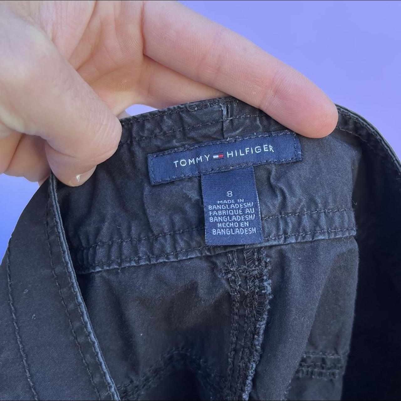 vintage black low rise cargo pants. y2k tommy... Depop