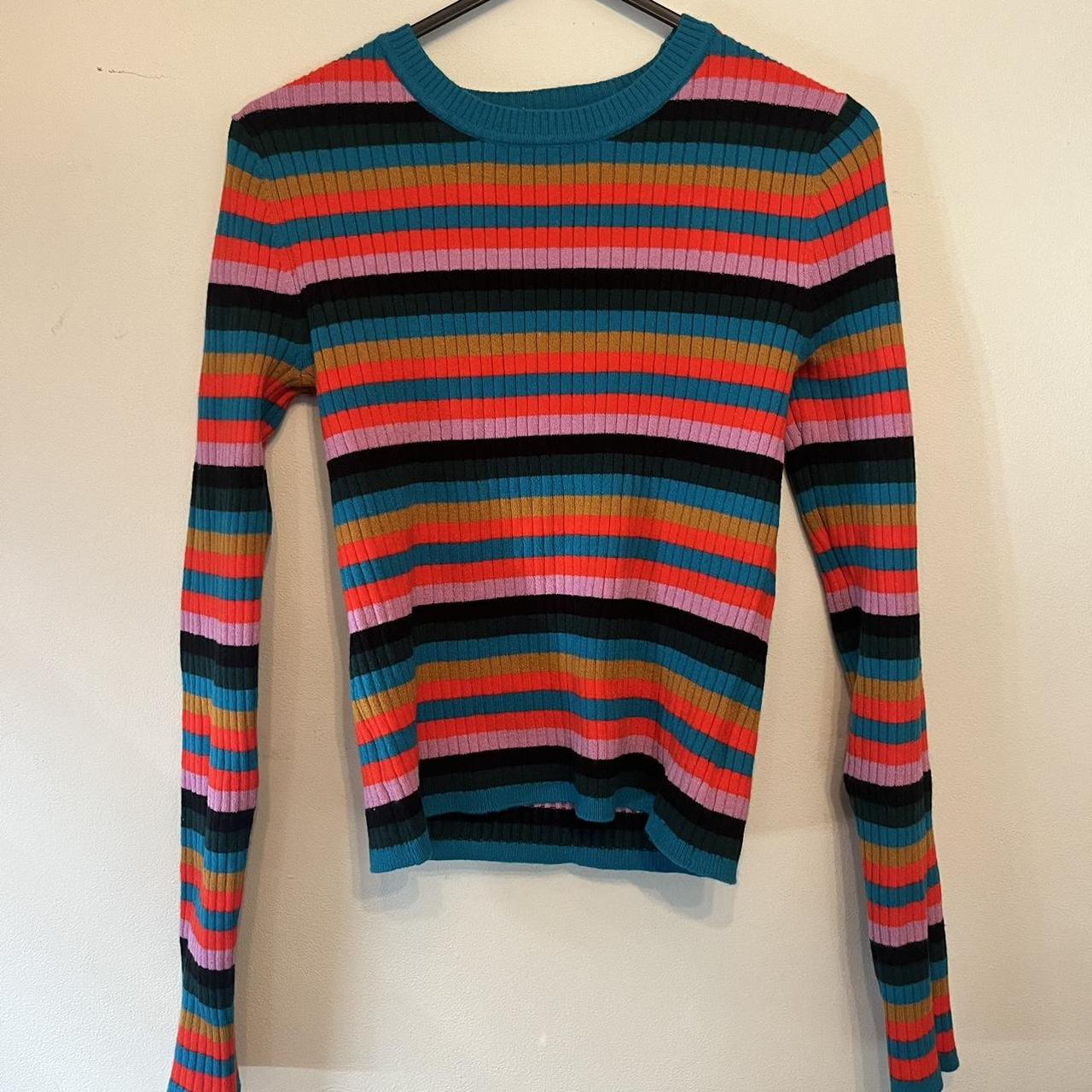 Striped knit top from forever 21 Says size 8 on... - Depop