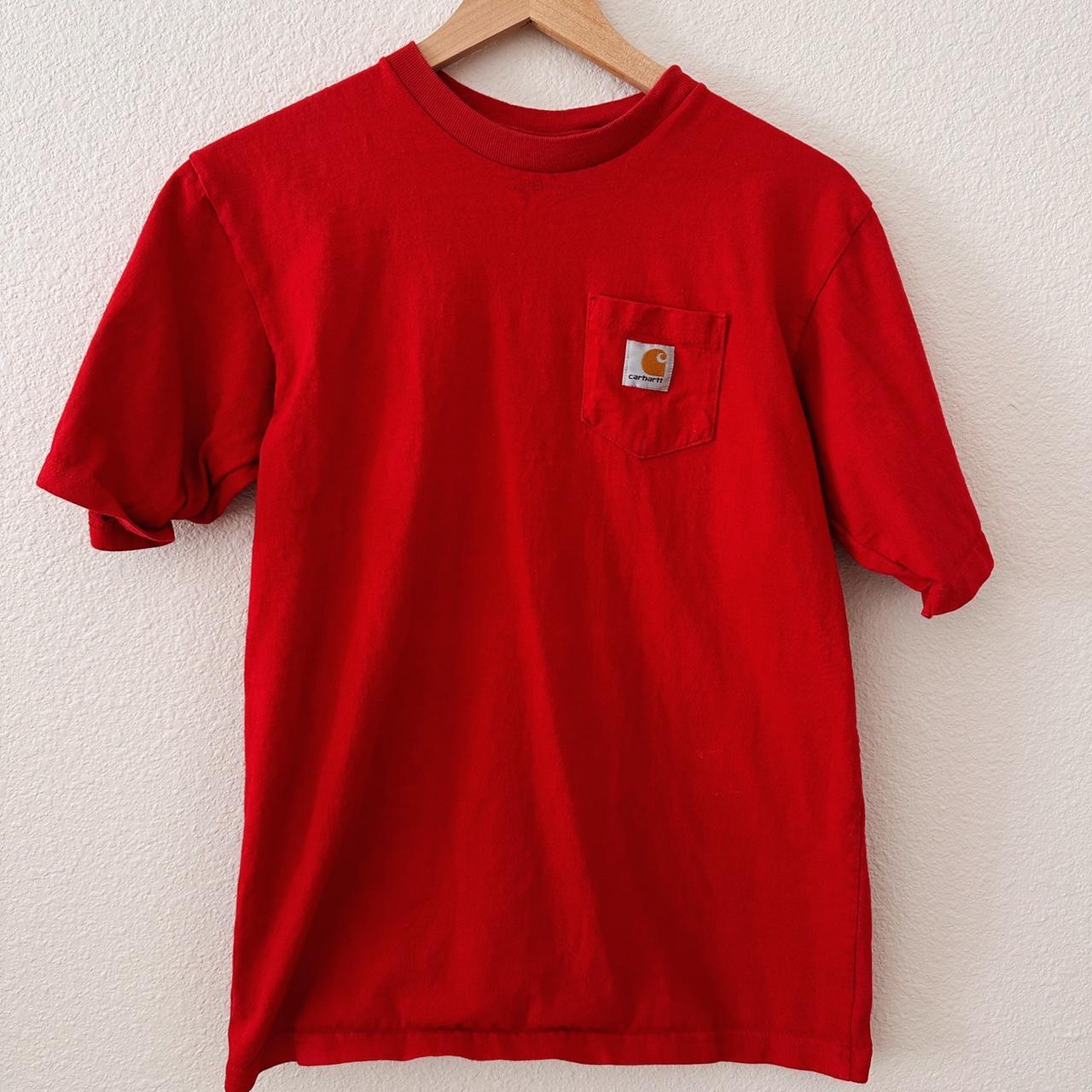 Carhartt Red Pocket T-Shirt size large #carhartt... - Depop