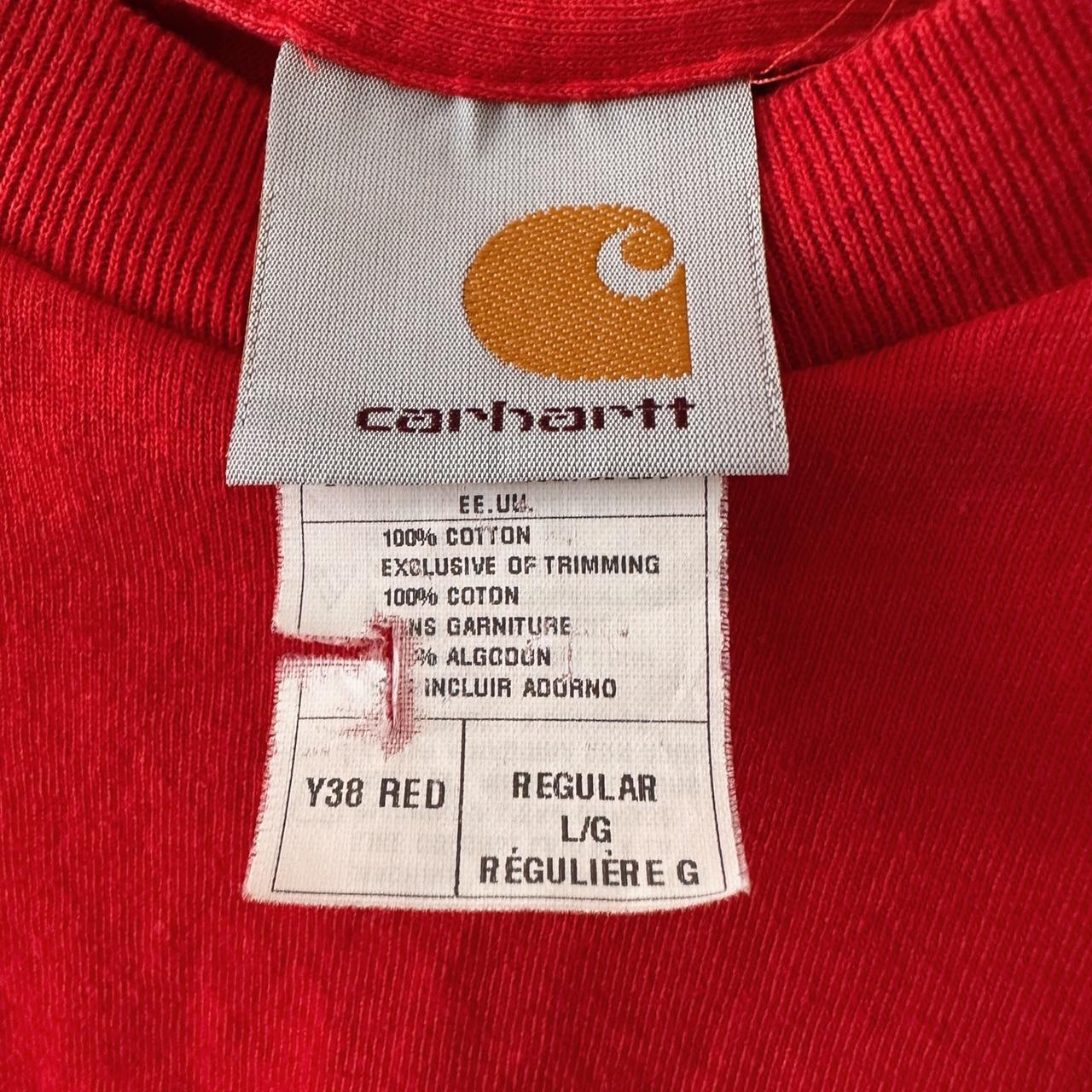 Carhartt Red Pocket T-Shirt size large #carhartt... - Depop