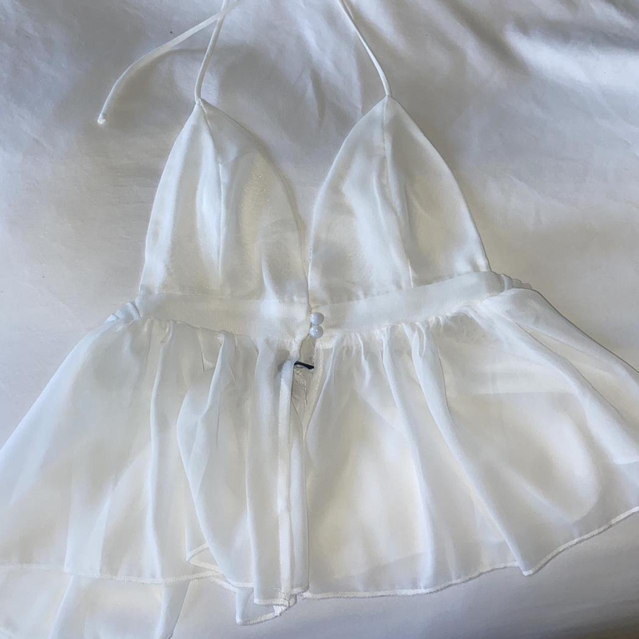 Reformation Women's White and Cream Vest (4)
