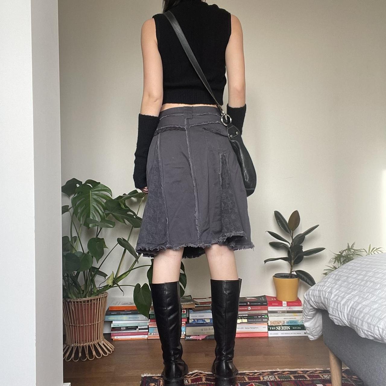 Grunge midi parachute skirt similar to cop copine... Depop