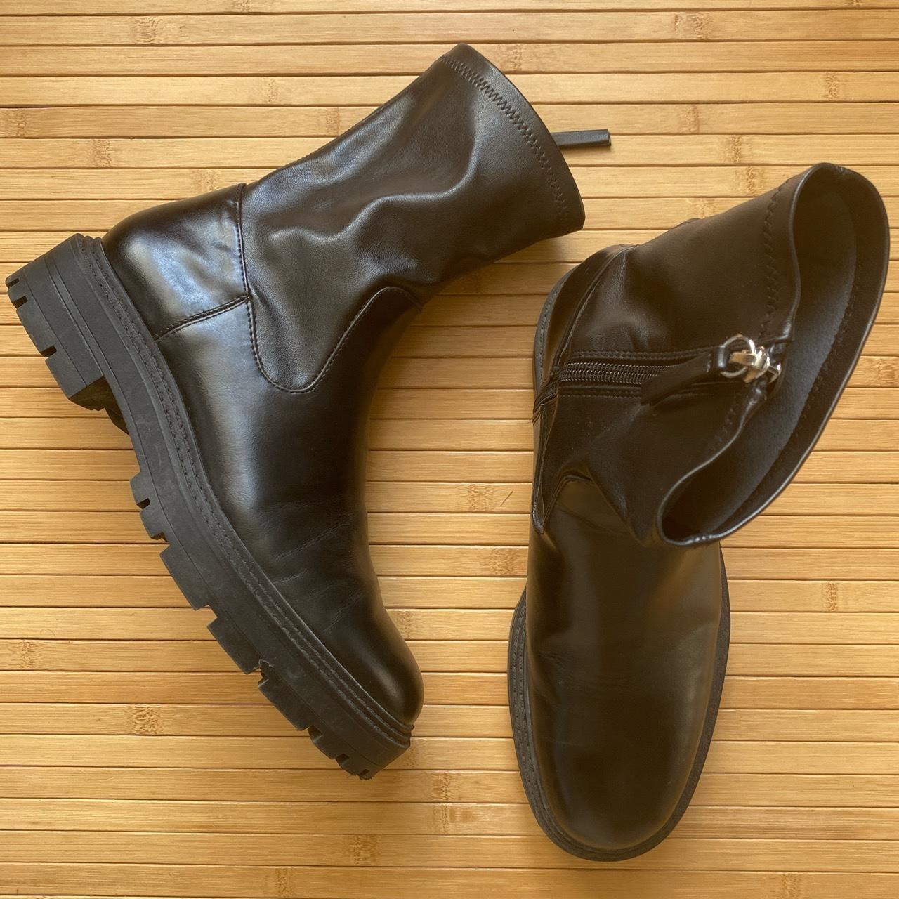 zara black boots womens
