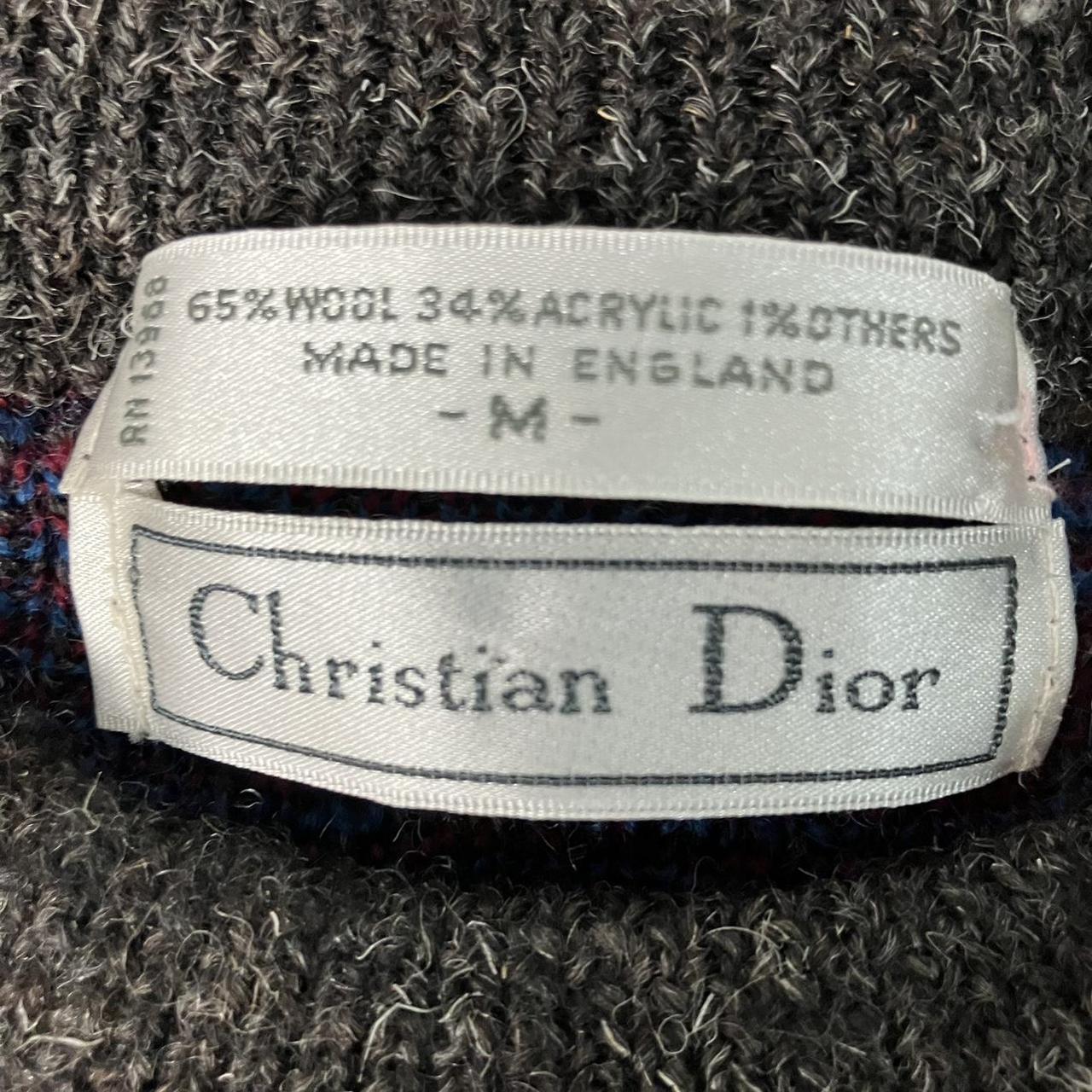 Vintage 1990s Christian Dior Pattern Multicolor Wool... - Depop