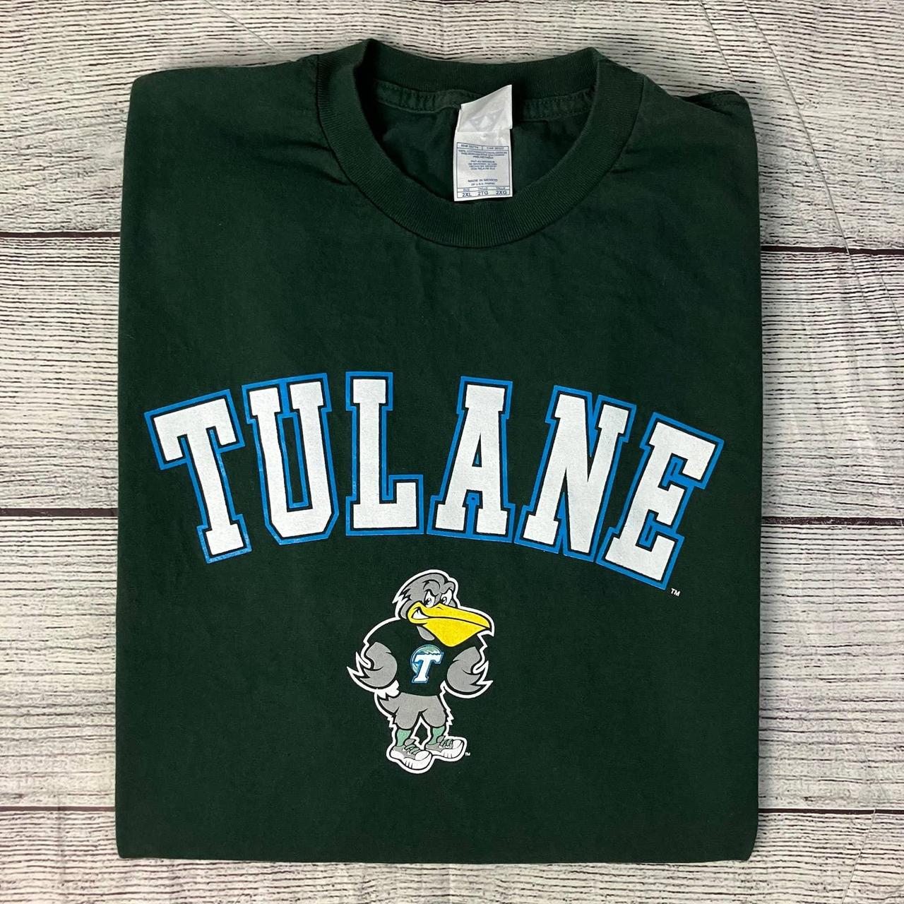 Vintage Tulane Riptide The Pelican College T-shirt... - Depop