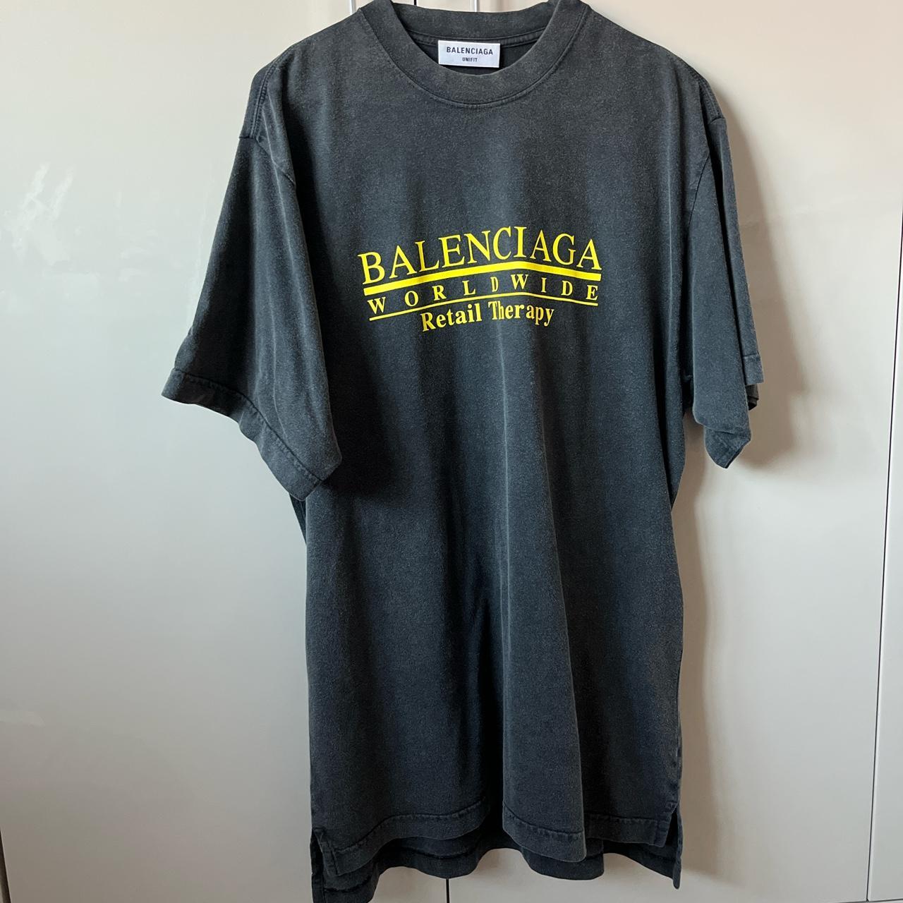 Balenciaga text print oversized tshirt, brand new... - Depop