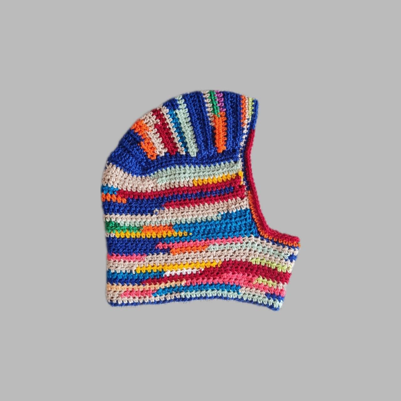 Crochet scrappy balaclava. Handmade by me. Vegan... Depop