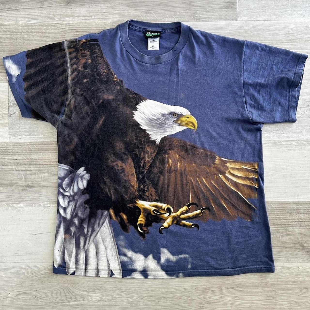 Vintage 90s All over Print selling Eagle Tee