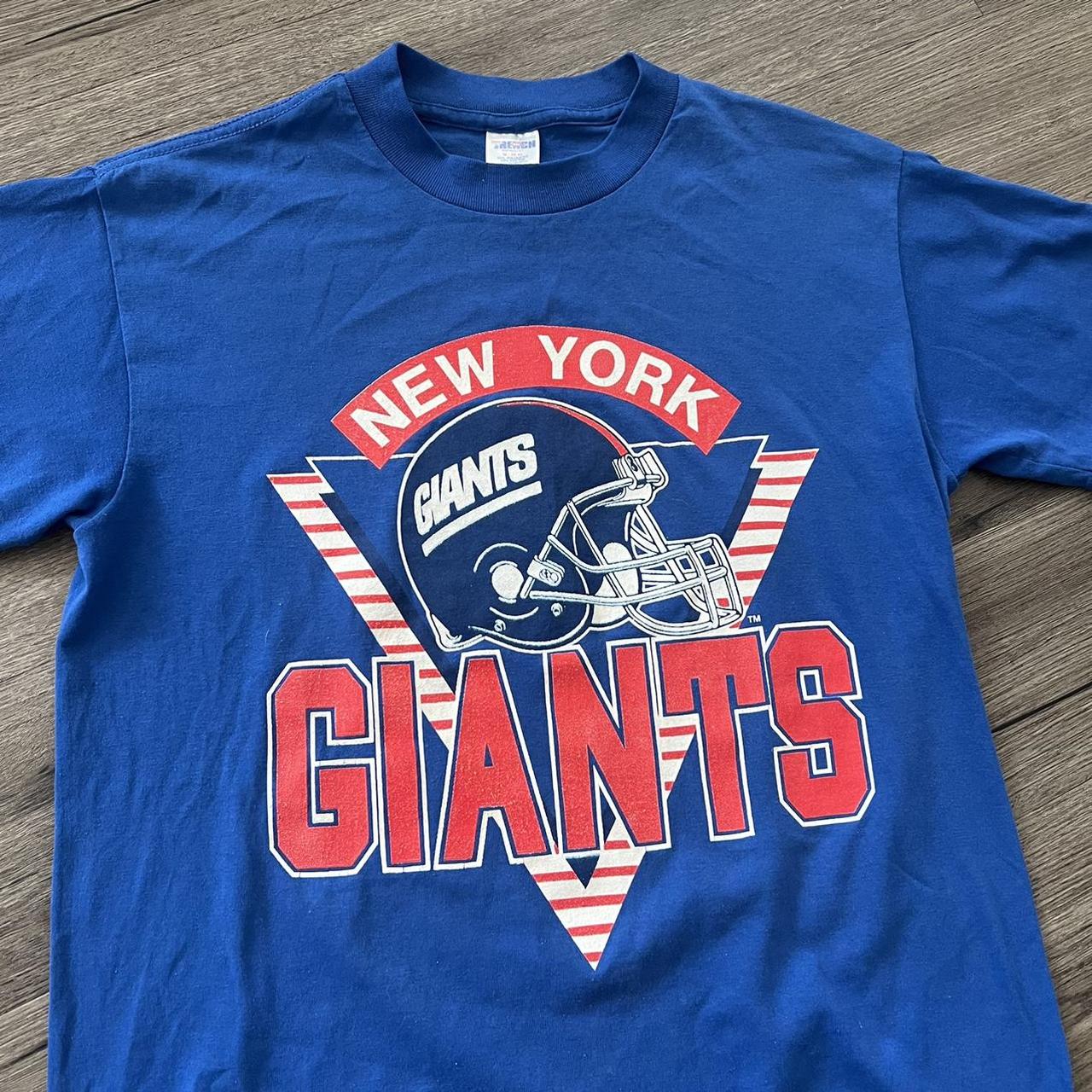 Vintage 90s New York Giants NFL Football Navy Blue - Depop