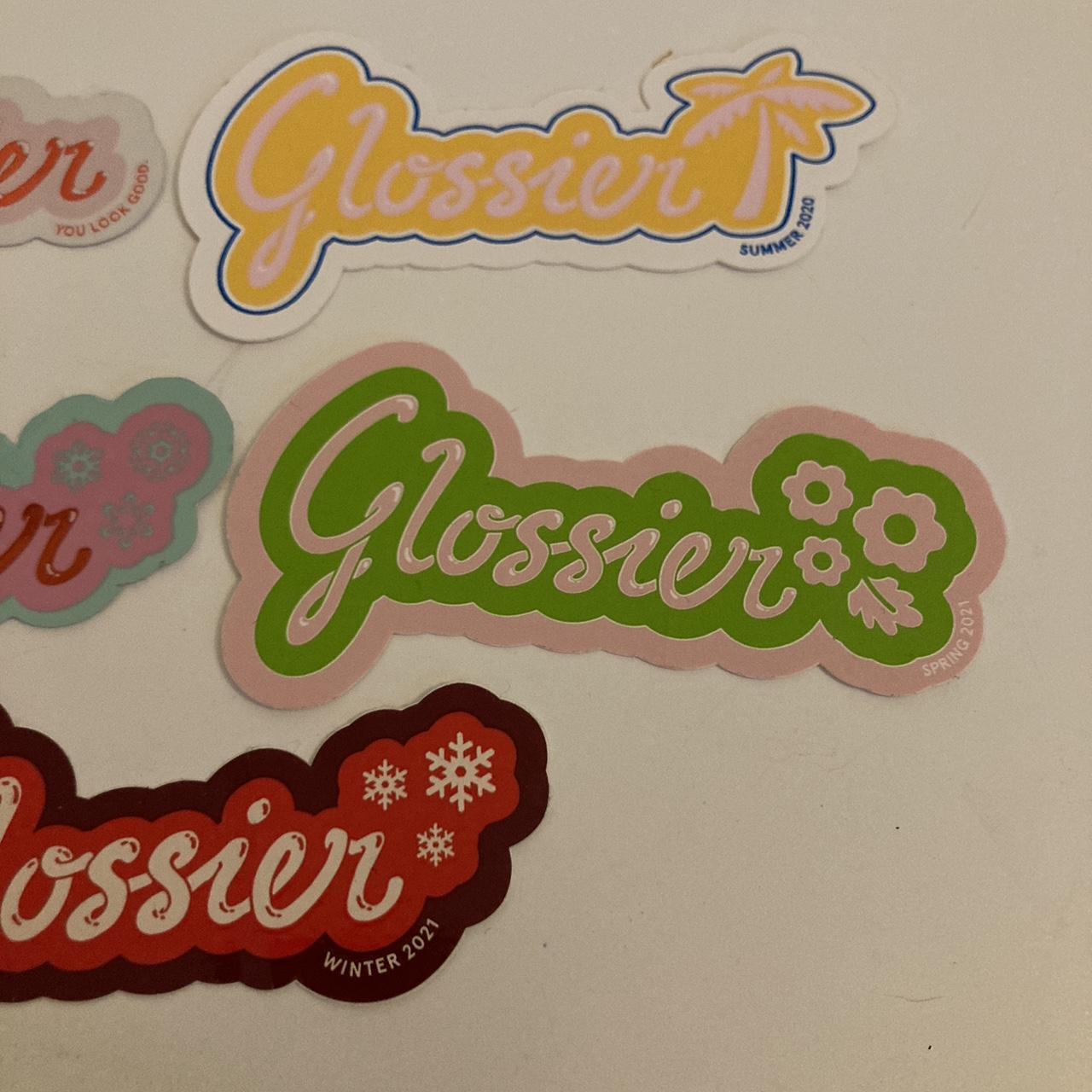 Glossier logo stickers Price is for ONE (1)... Depop
