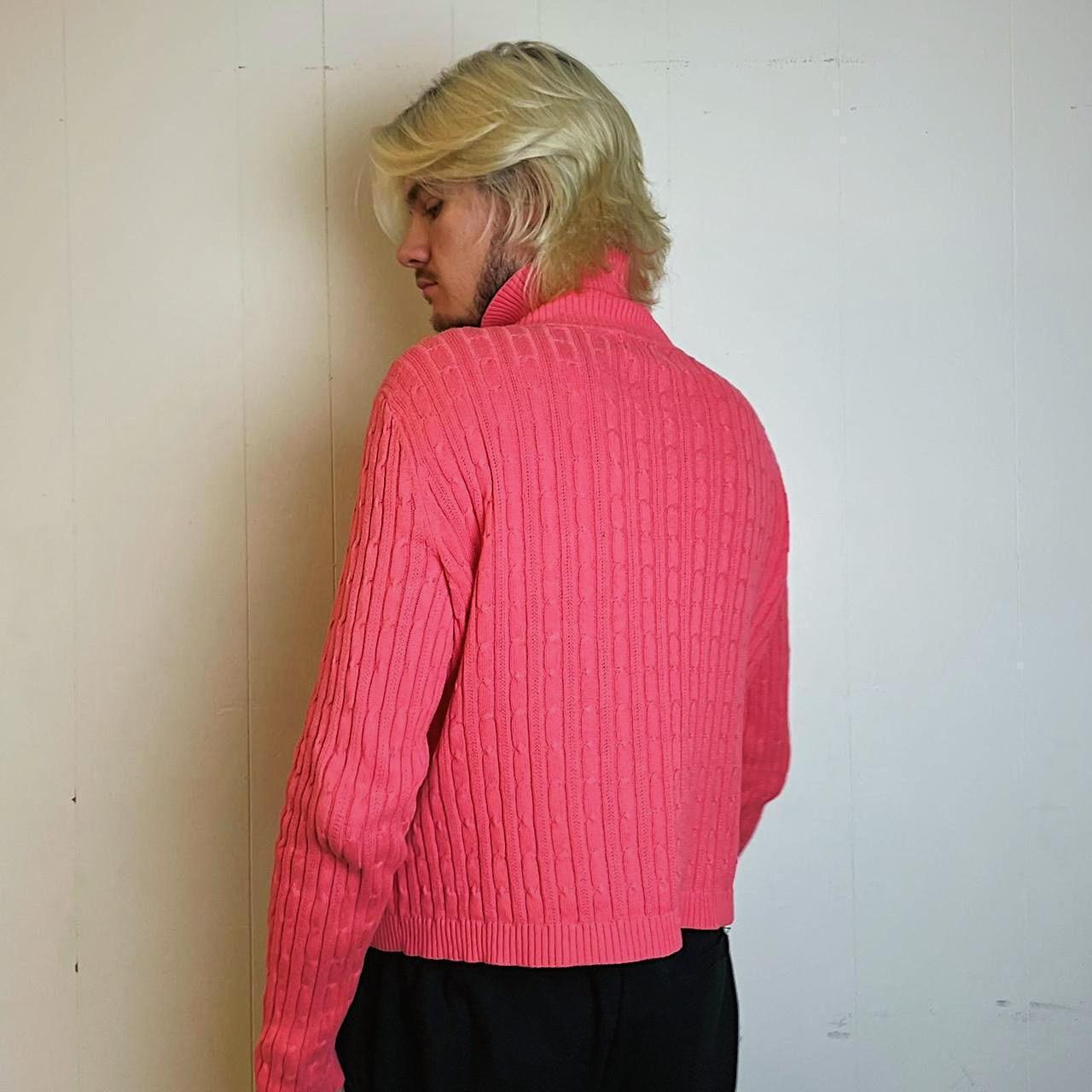 American Vintage Men's Pink Jumper Depop