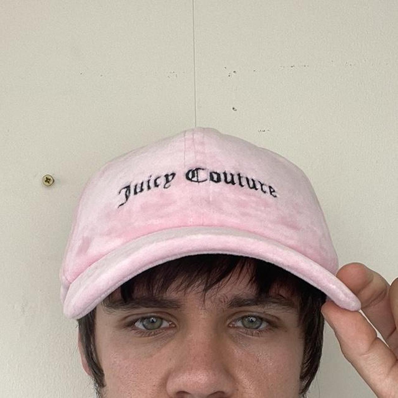 JUICY COUTURE★ Pink hat JC255 JUICY COUTURE PINK CRUSHED VELVET 